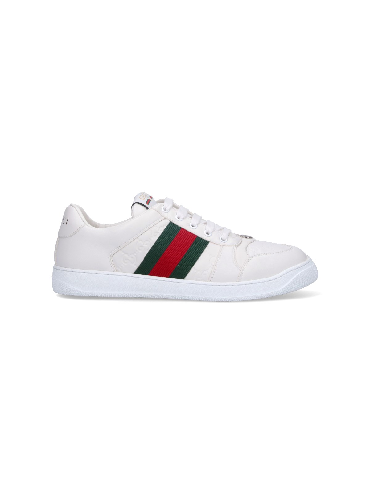 Shop Gucci "screener" Sneakers In White