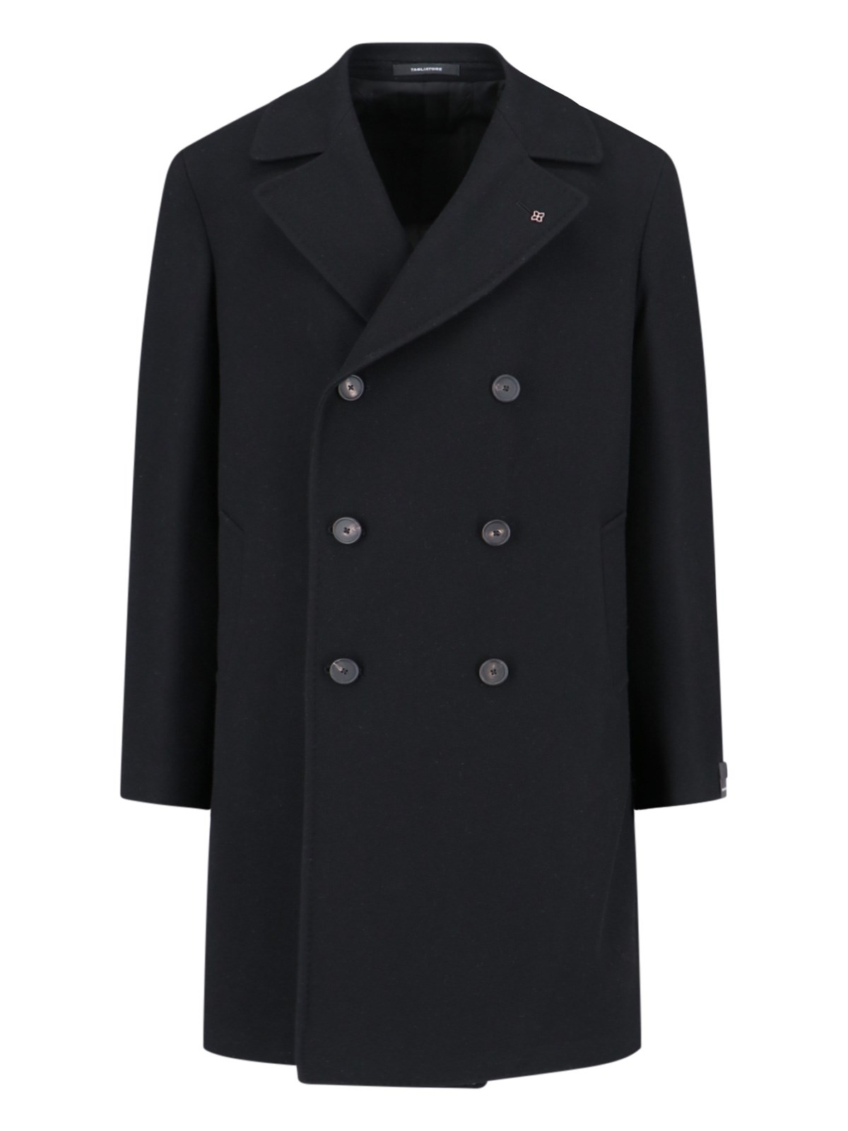 Shop Tagliatore Double-breasted Coat In Black  