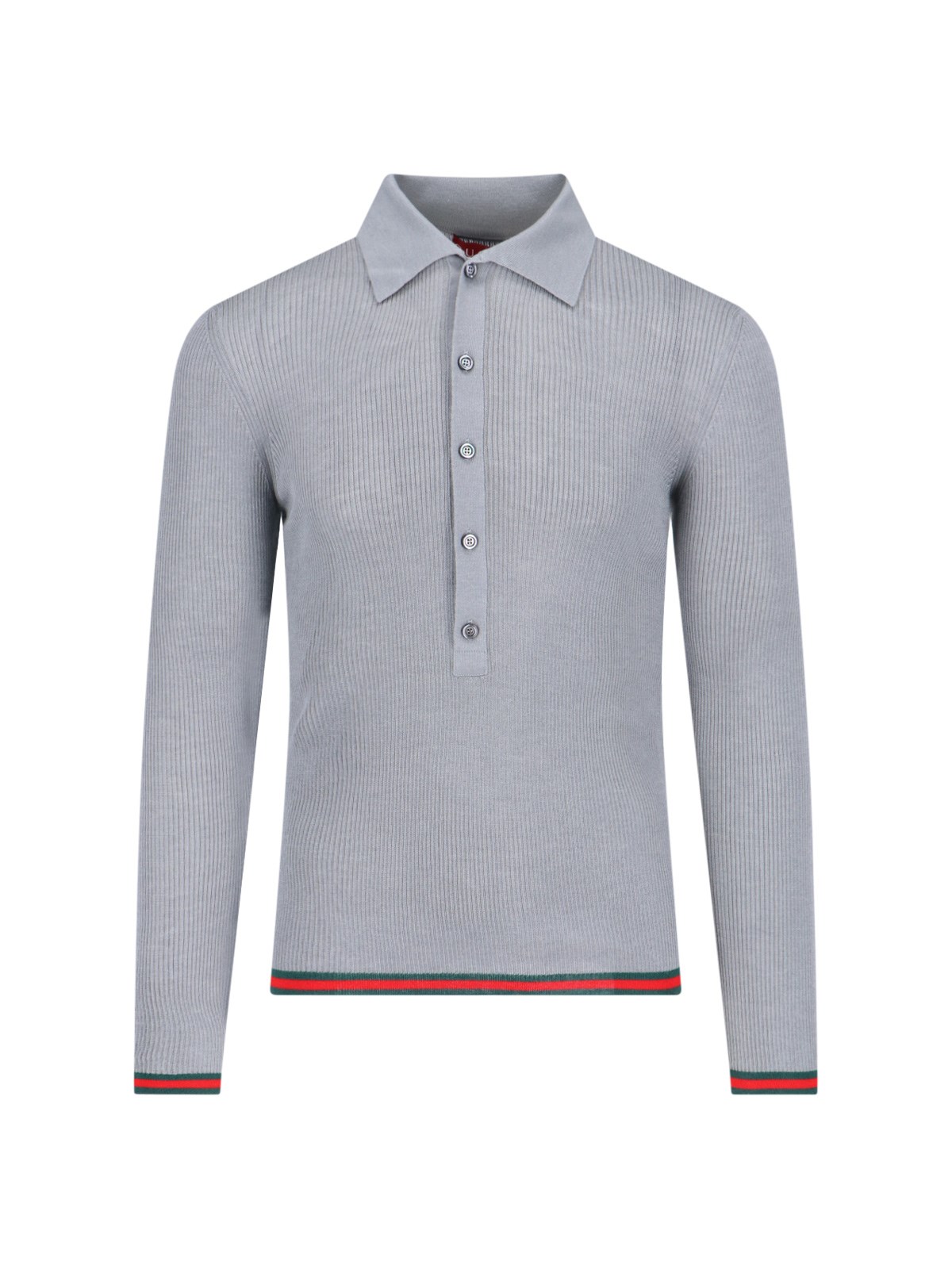 Shop Gucci Polo Jersey In Gray