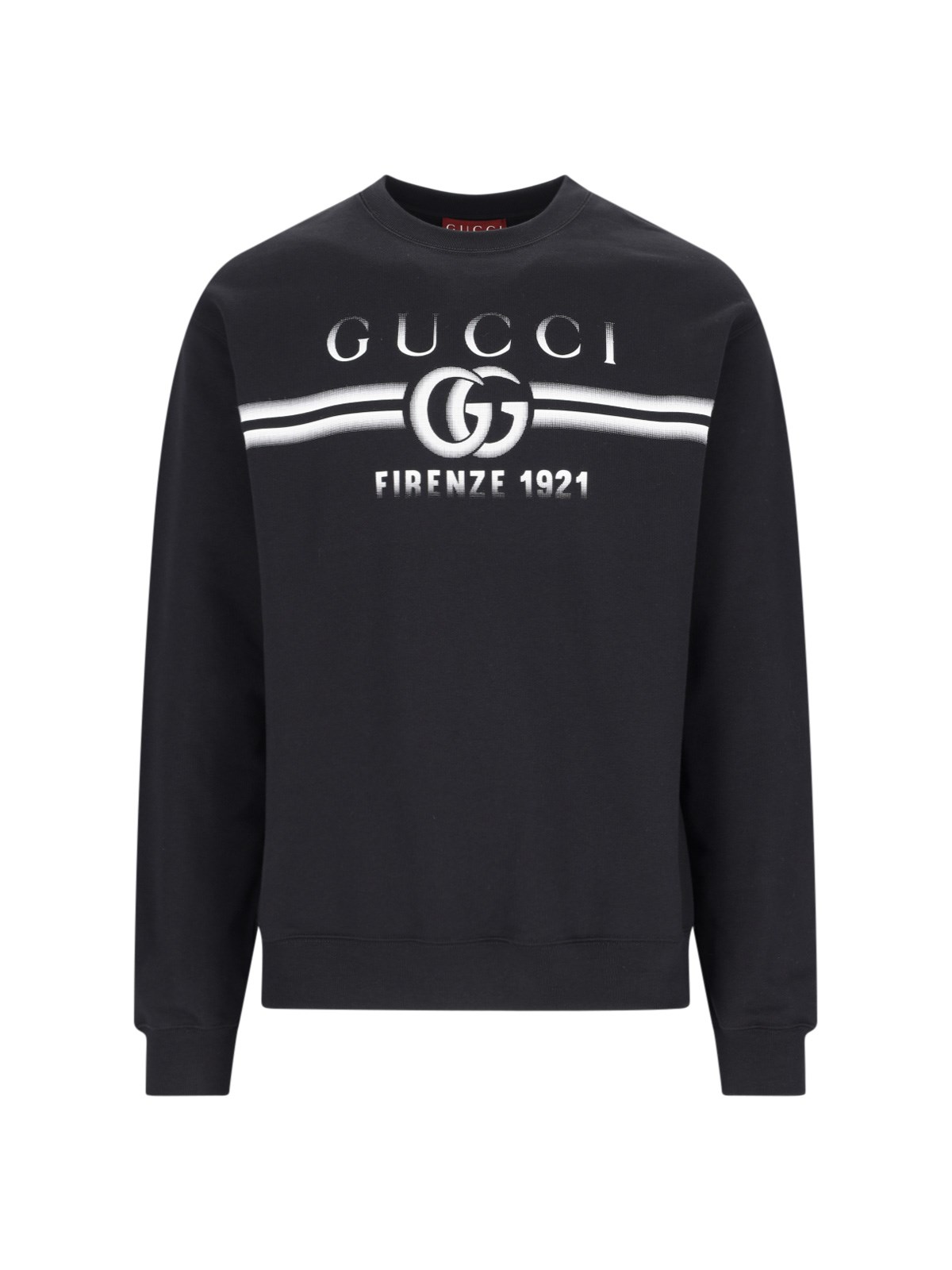 Shop Gucci Printed Crew Neck Sweatshirt In Black  