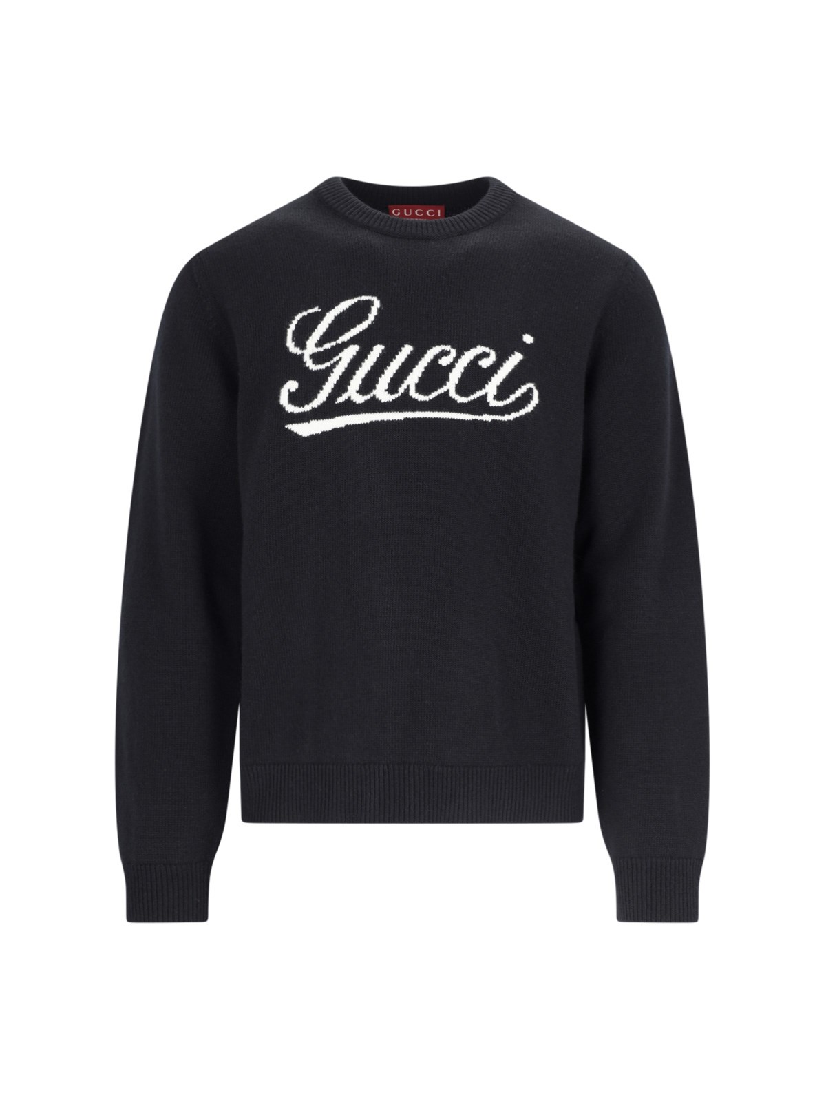 Shop Gucci Logo Sweater In Black  