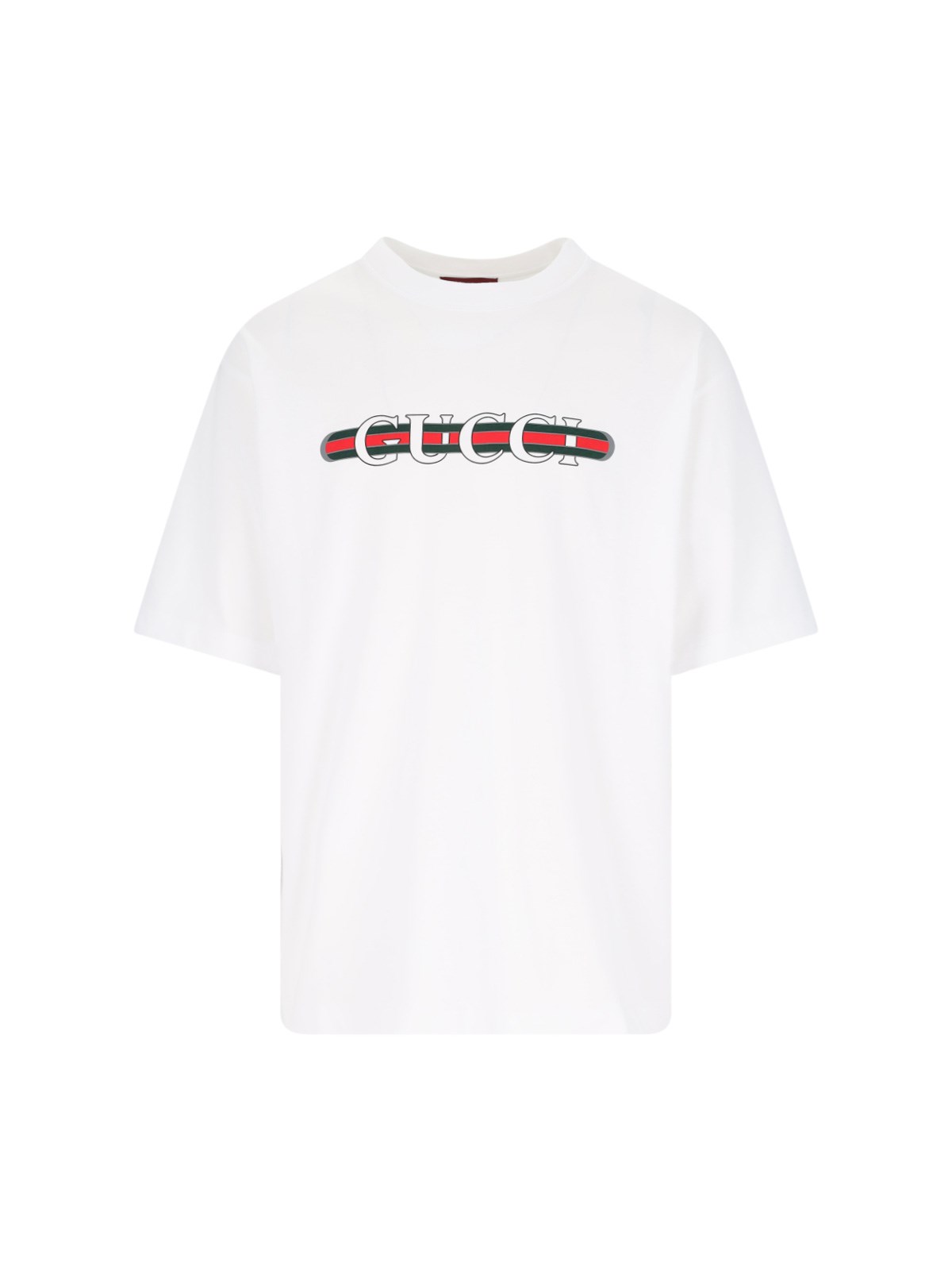 Shop Gucci Web Print T-shirt In White