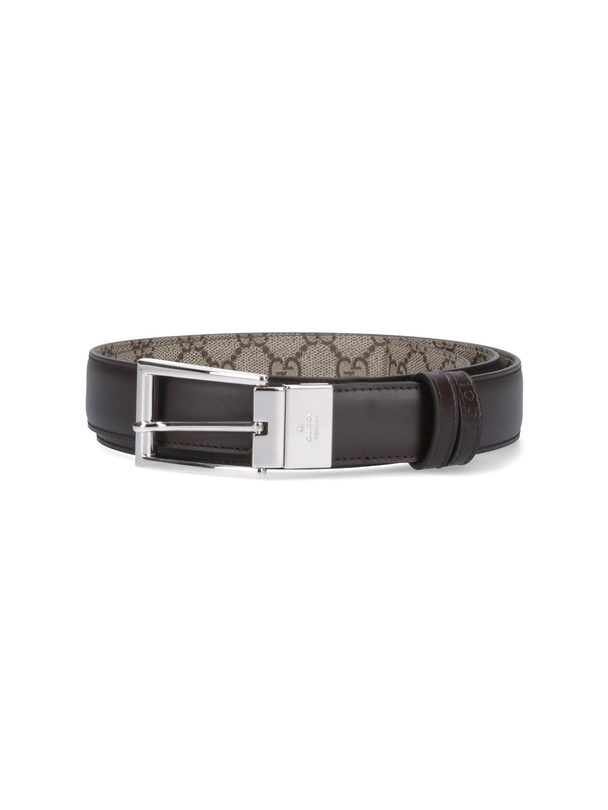 Shop Gucci Reversible Belt In Brown