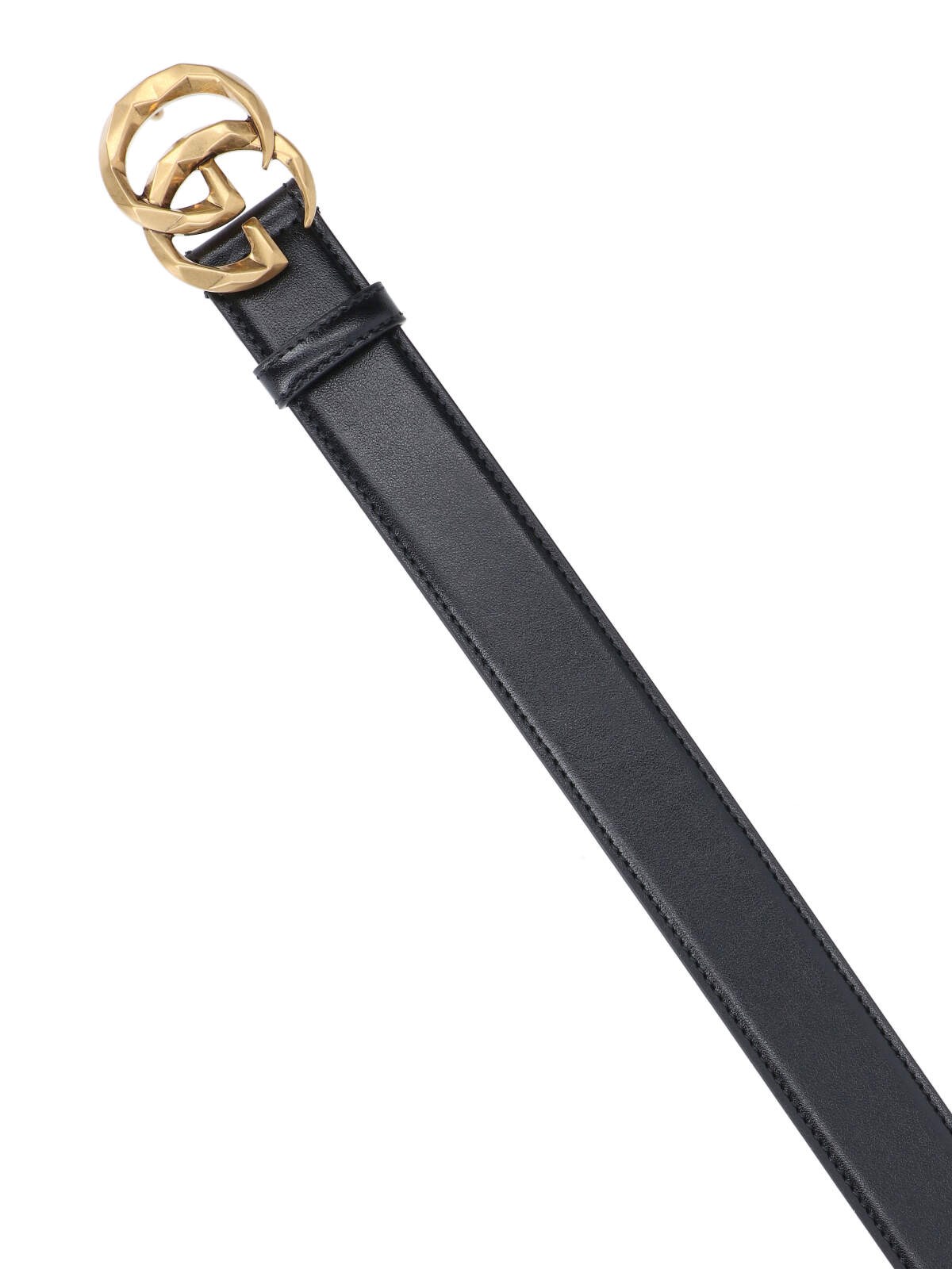 2024 GUCCI BELT 75 XS/S GG BLACK AND GOLD