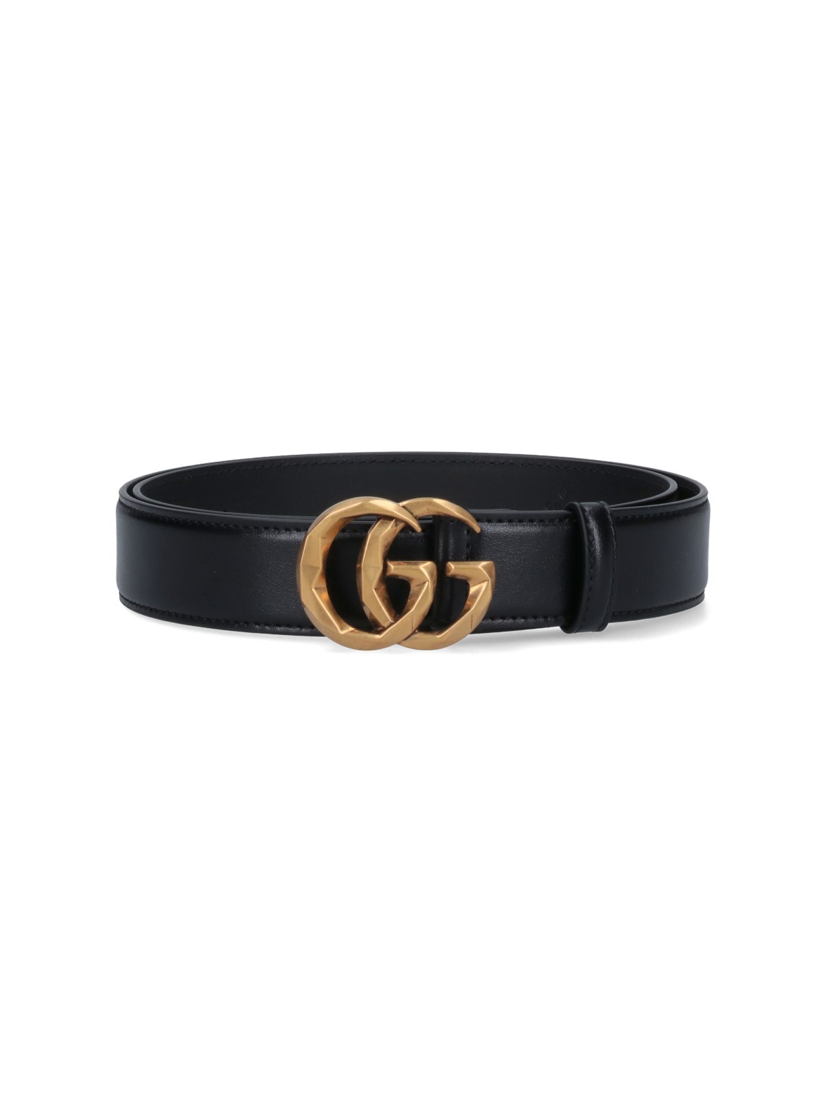 Shop Gucci 'gg Marmont' Belt In Black  