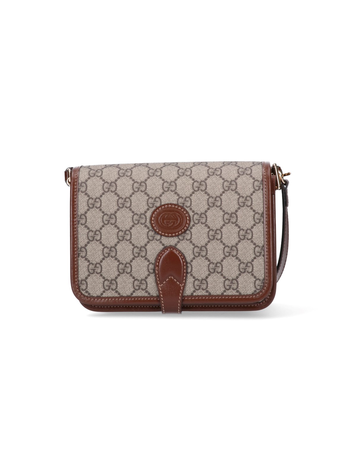 Shop Gucci 'gg' Mini Bag In Beige