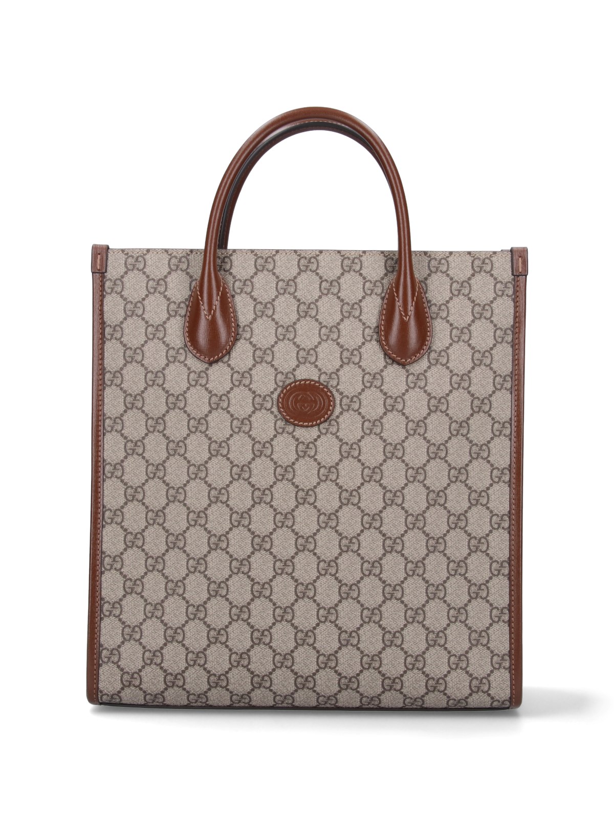 Shop Gucci 'gg' Tote Bag In Beige