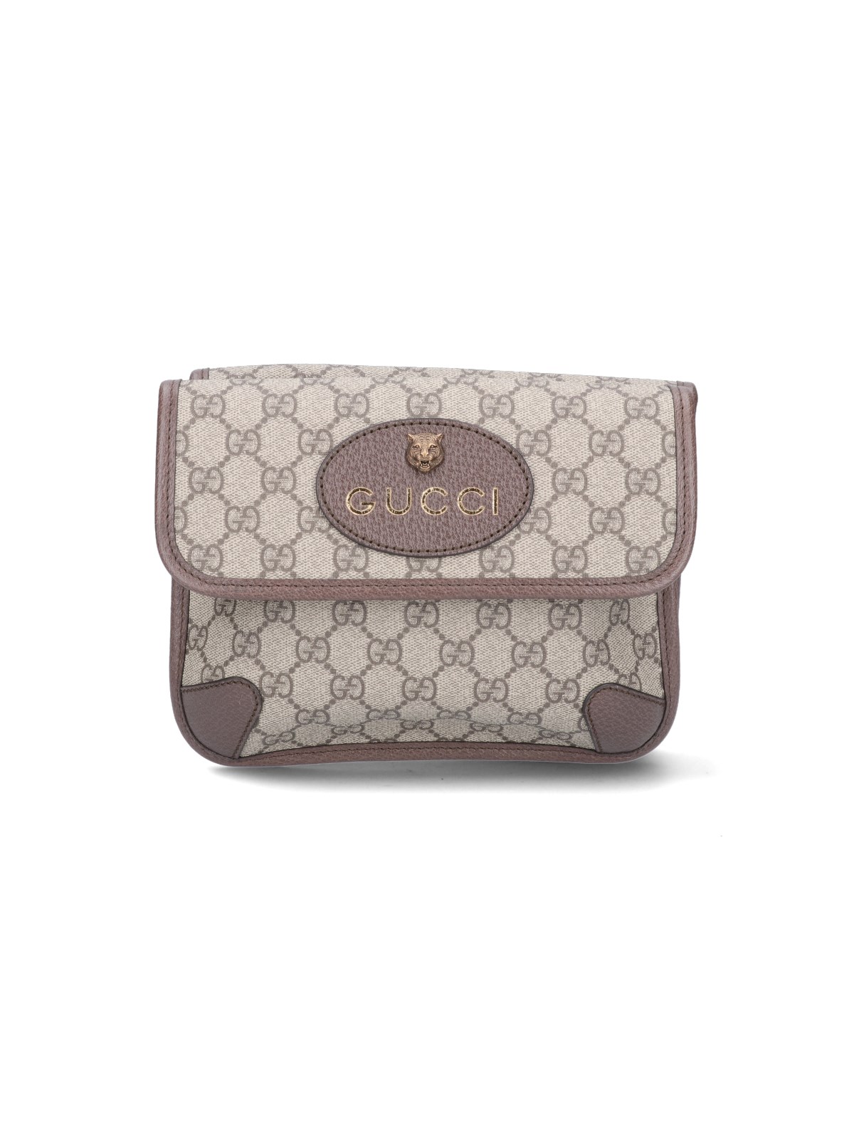 Shop Gucci 'gg Supreme' Small Crossbody Bag In Beige