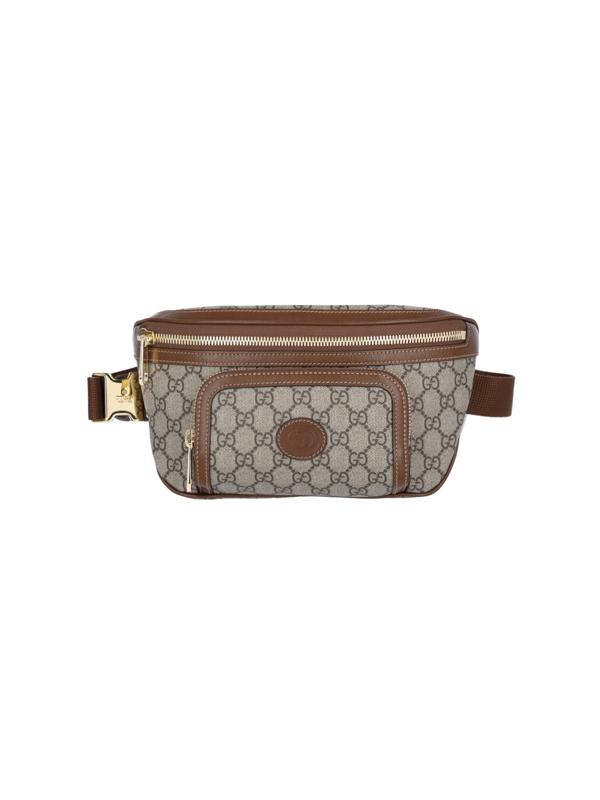 Shop Gucci Large Fanny Pack "gg" In Beige