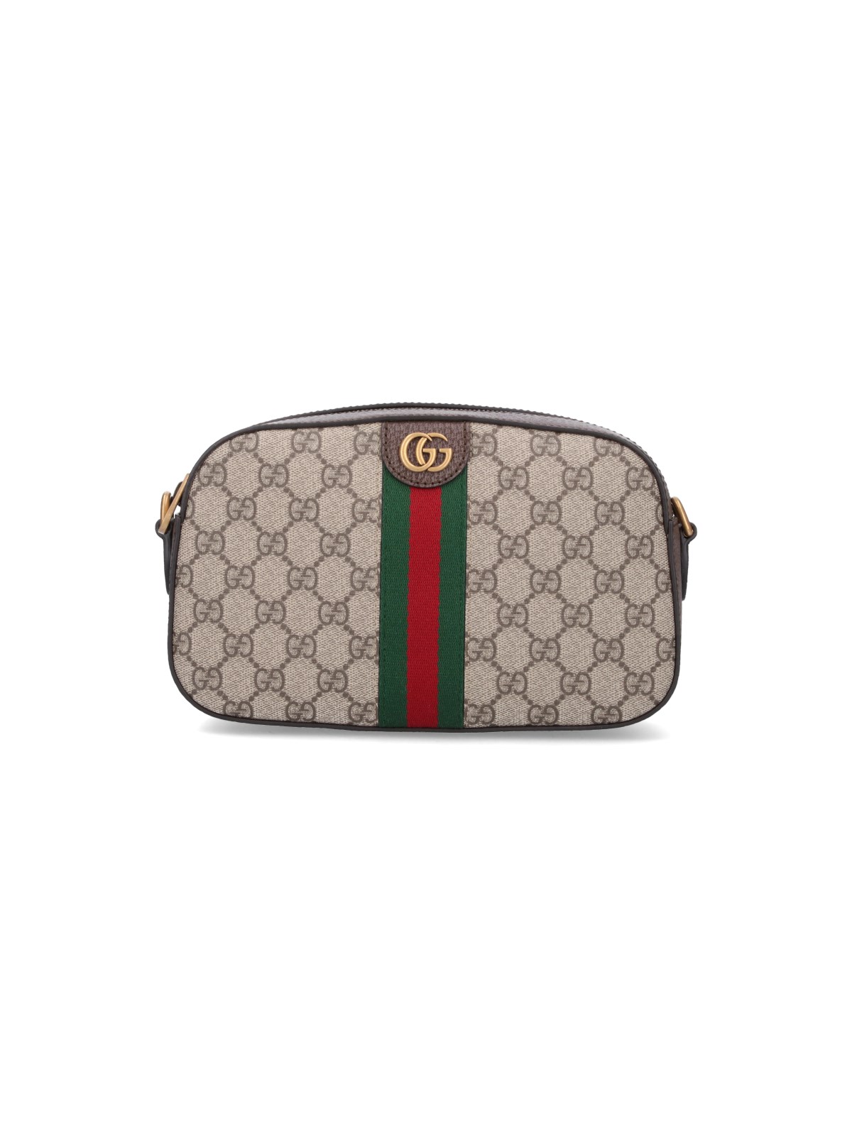 Shop Gucci "ophidia Gg" Small Crossbody Bag In Beige