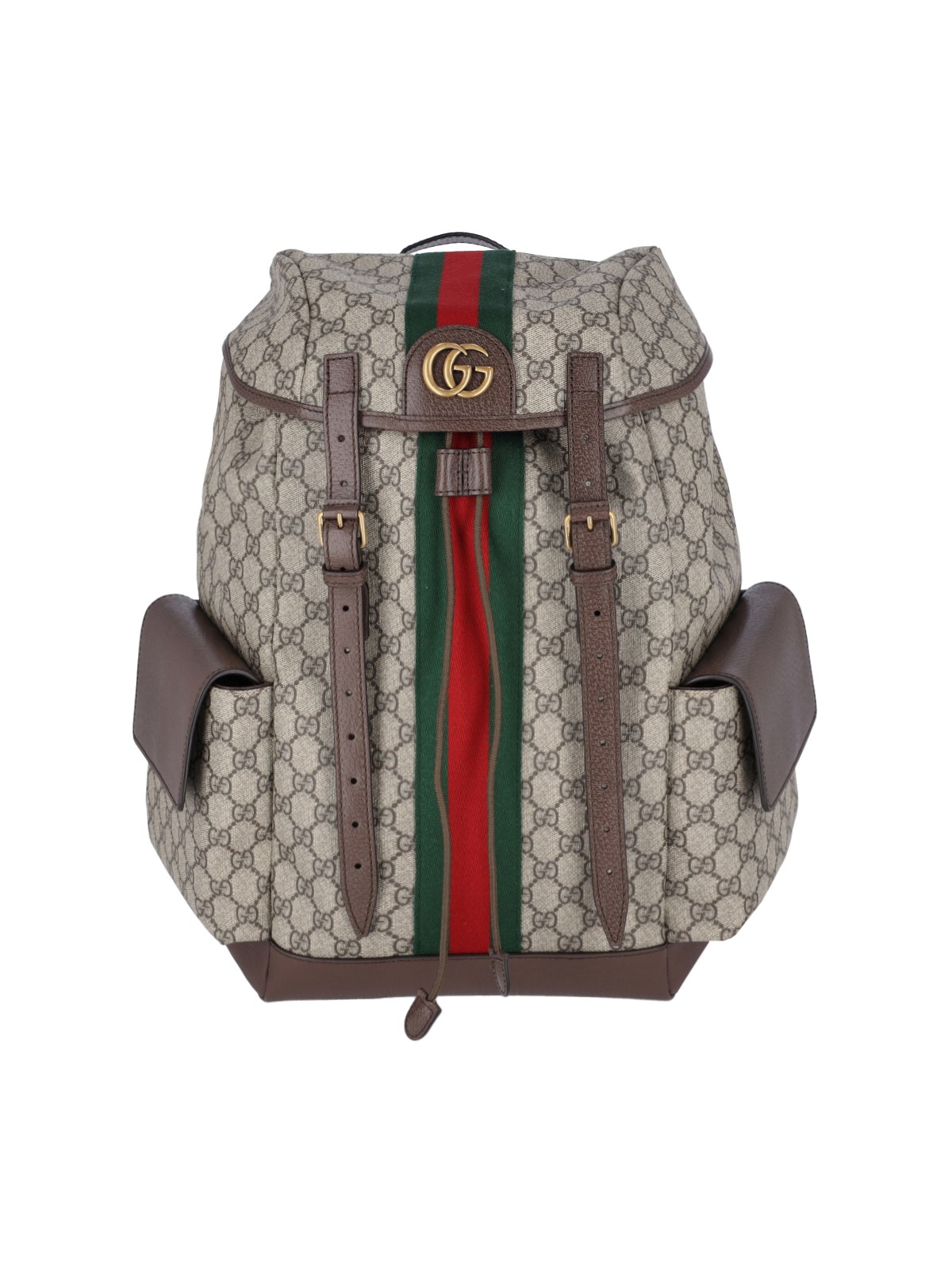 Shop Gucci 'ophidia Gg' Medium Backpack In Beige