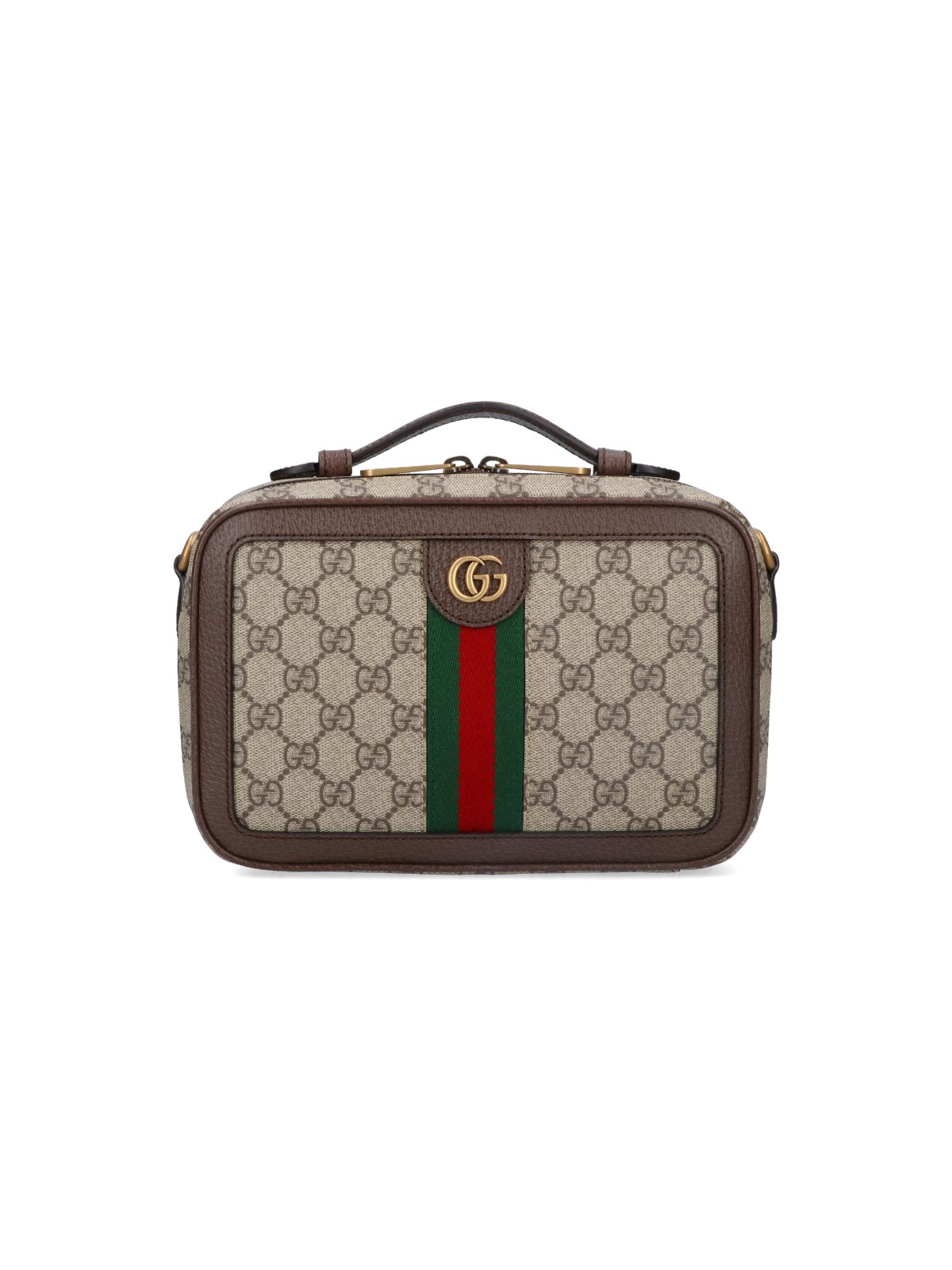 Gucci Ophidia Monogram-pattern Messenger Bag In Neutrals