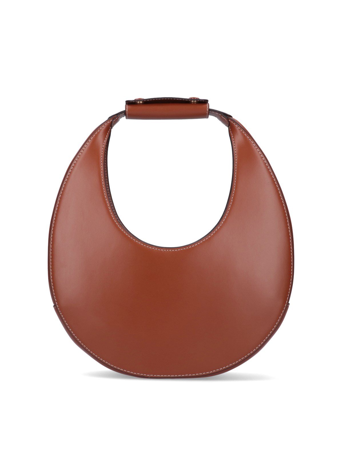 Shop Staud Shoulder Bag 'moon' In Brown