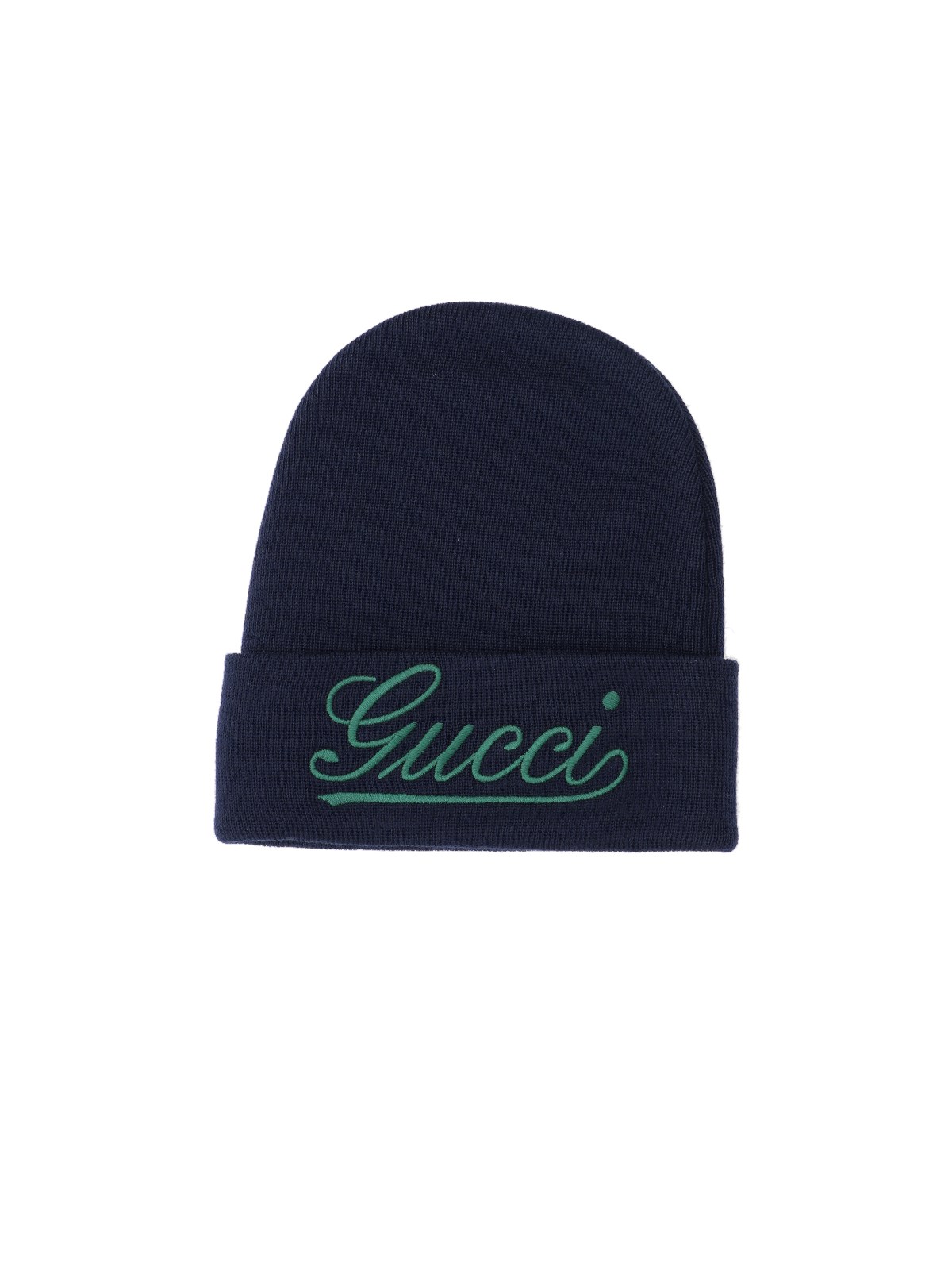 Shop Gucci Logo Beanie In Blue