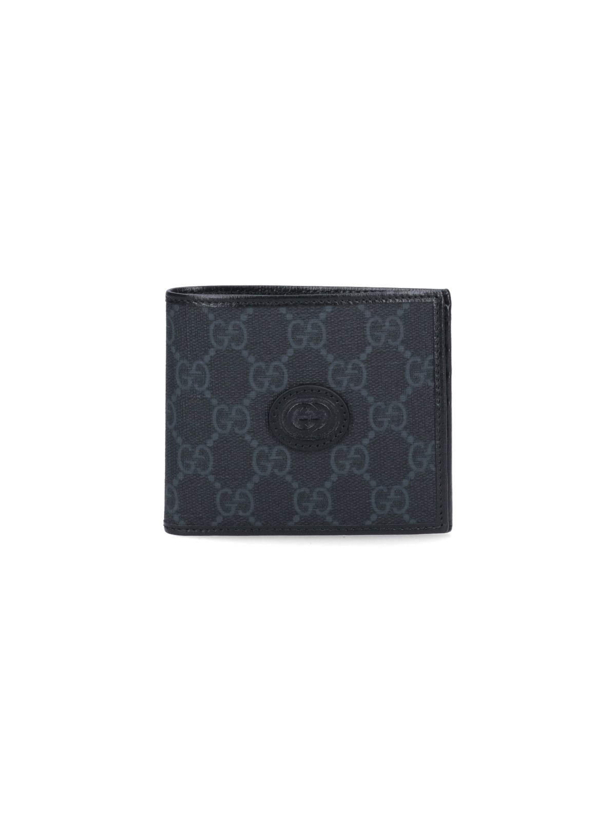 Shop Gucci ‘gg' Bi-fold Wallet In Black  