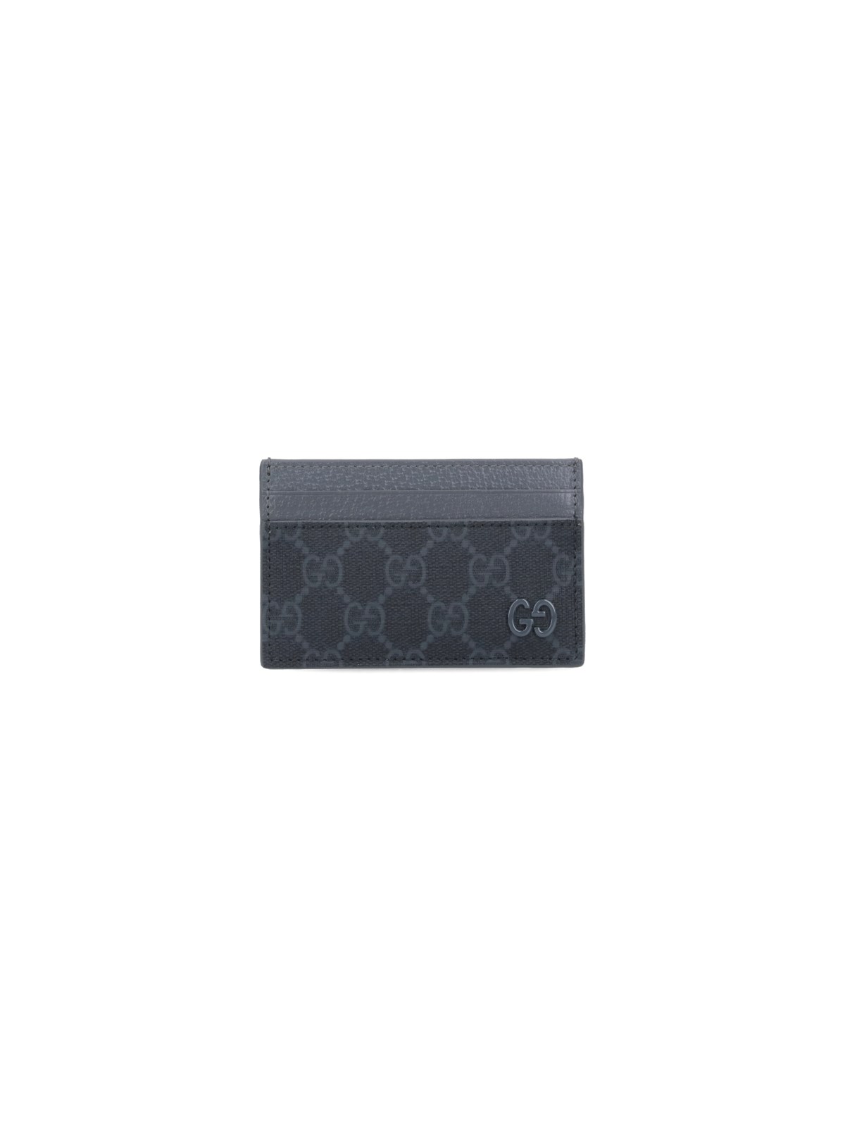 Shop Gucci "gg" Detail Card Holder In Black  