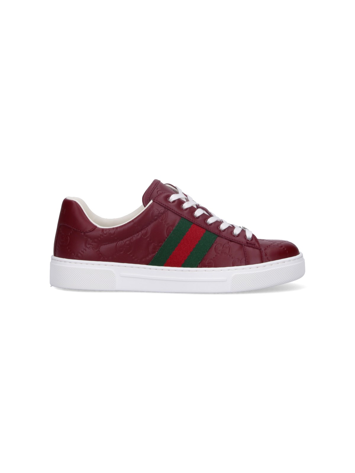 Shop Gucci "ace" Sneakers In Red