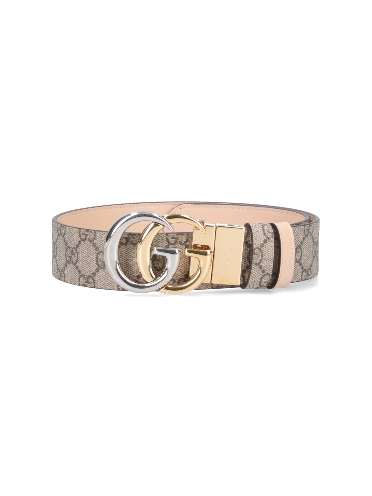 Shop Gucci "gg Marmont" Reversible Belt In Beige