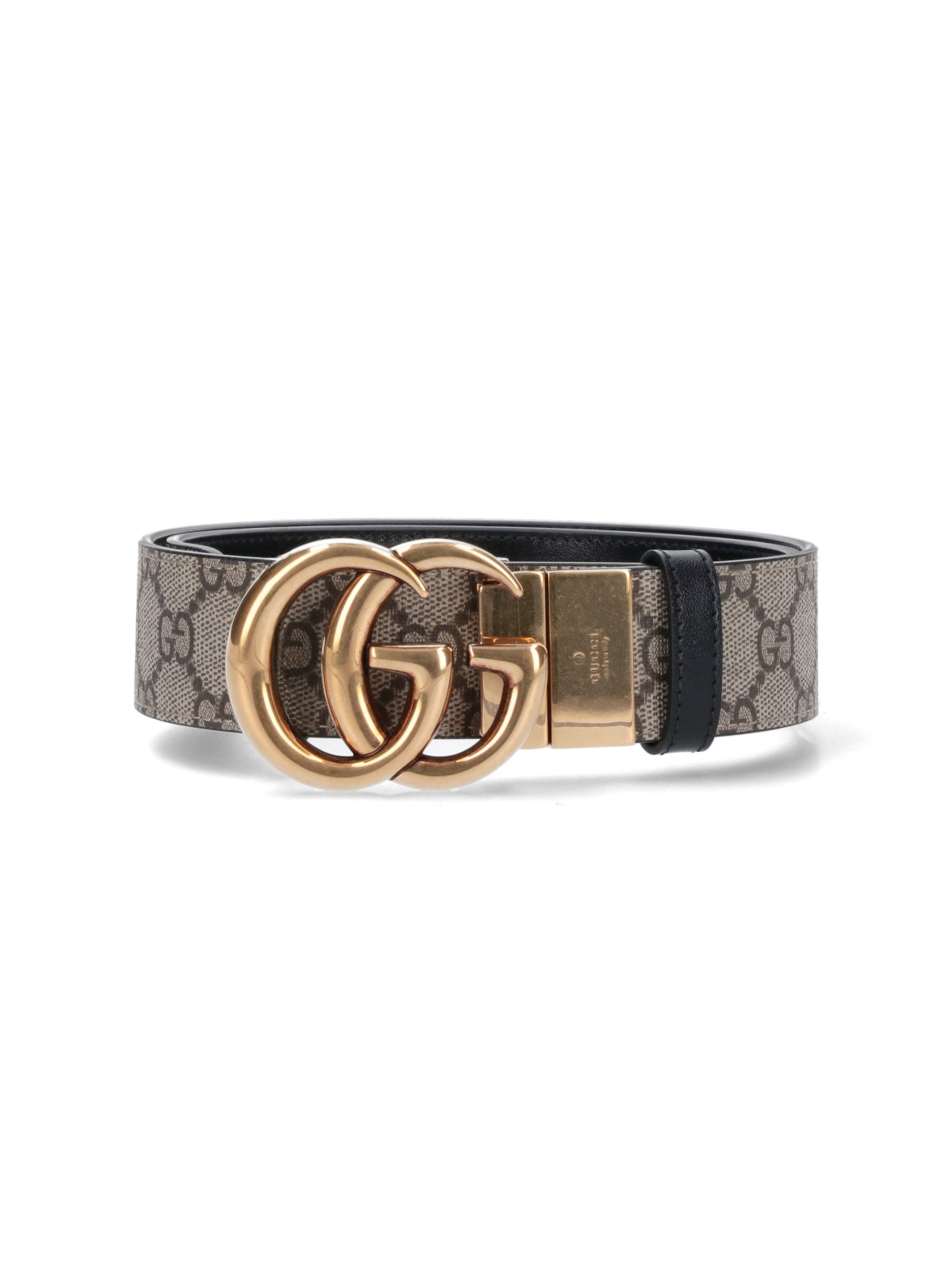 Shop Gucci "gg Marmont" Reversible Belt In Beige