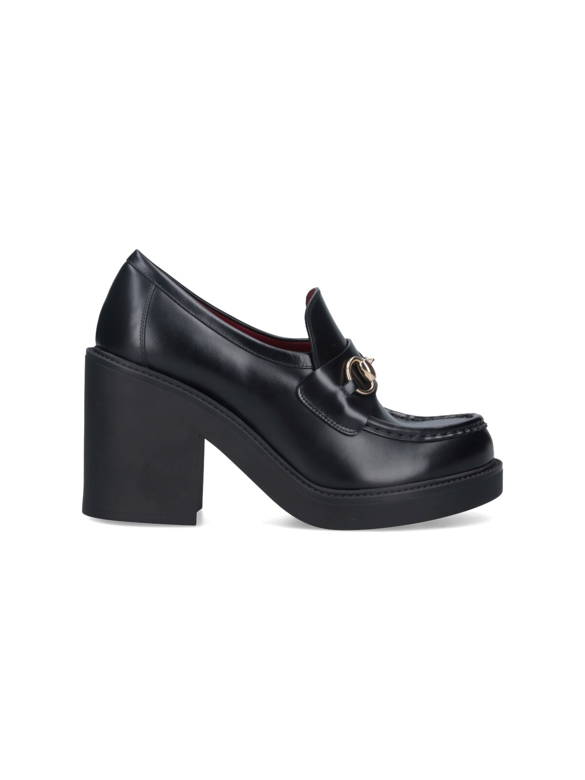Gucci 100mm Horsebit Platform Loafers In Black  
