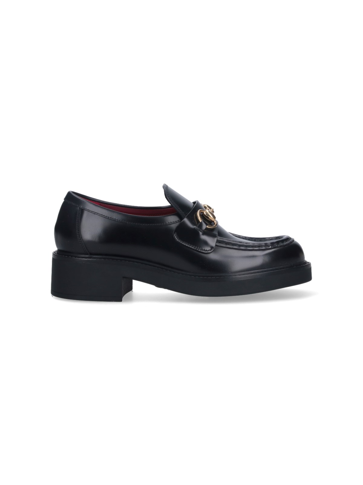 Shop Gucci Loafers With Clamp In Black  