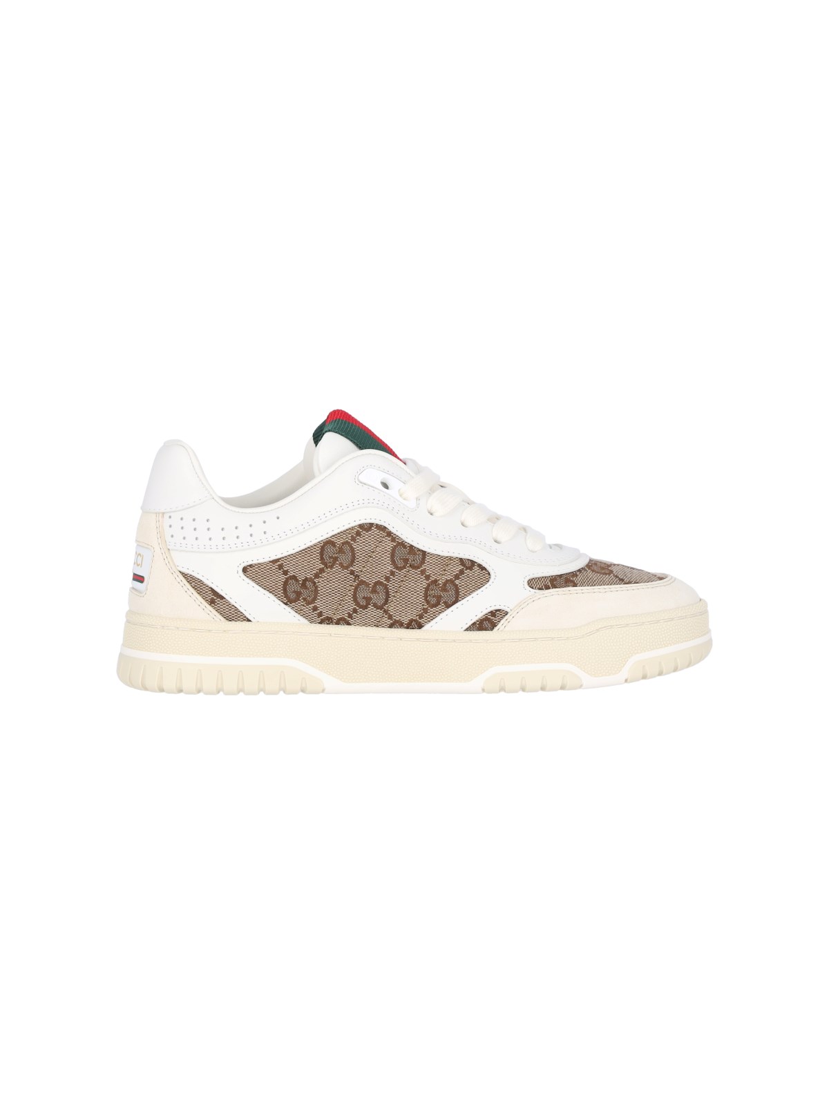 Shop Gucci "re-web" Sneakers In White