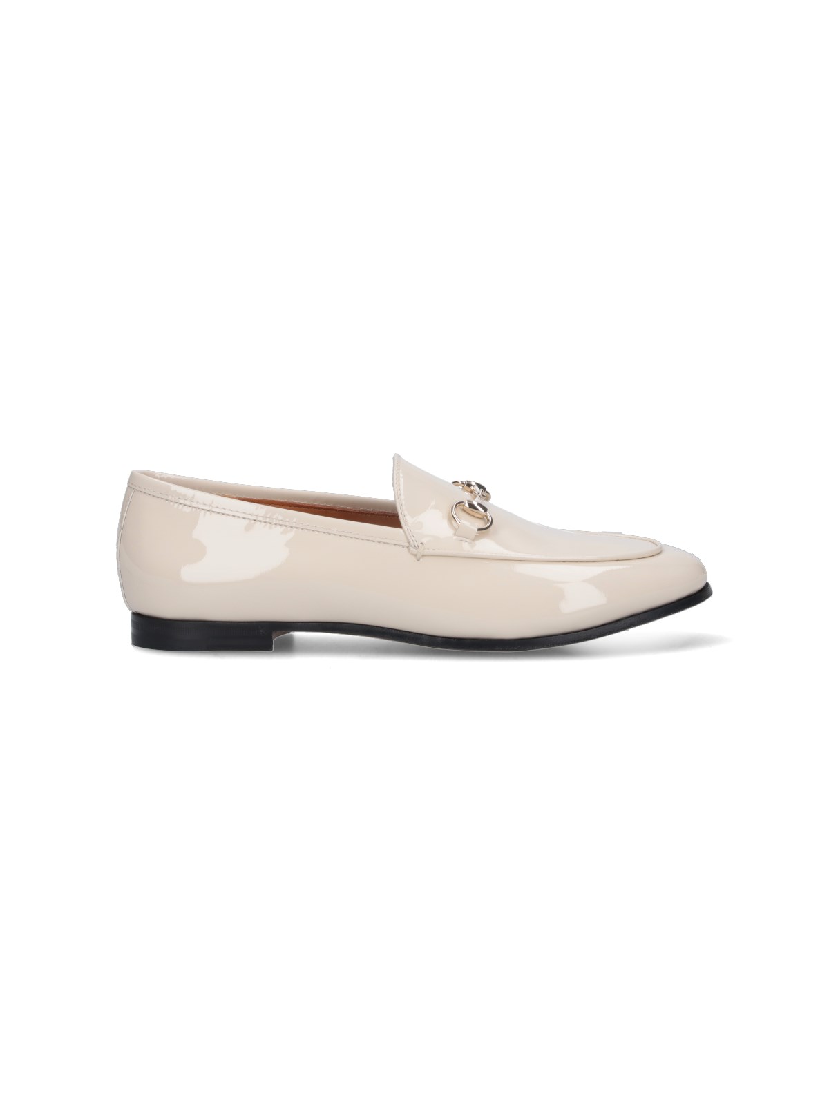 Shop Gucci Loafers With "jordan" Clamp In Cream