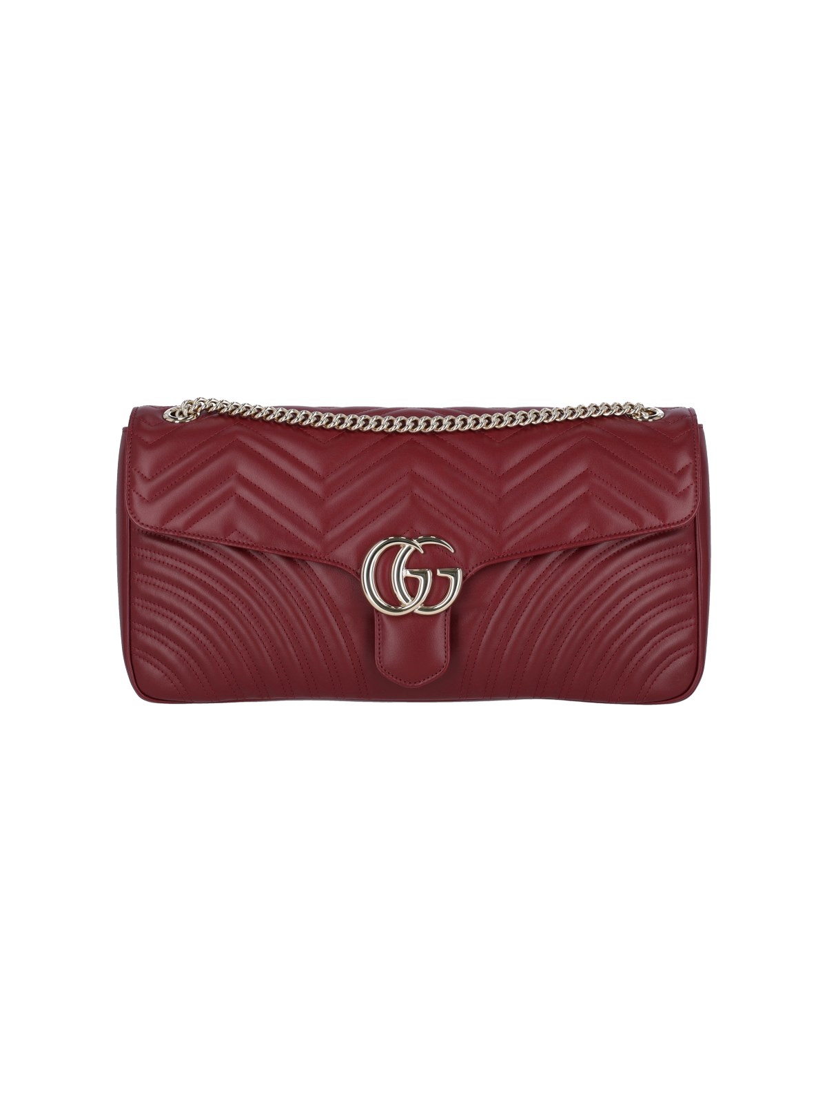 Shop Gucci 'gg Marmont' Large Shoulder Bag In Red