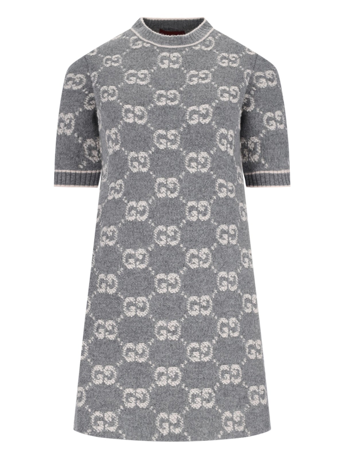 Gucci 'gg' Mini Dress In Gray