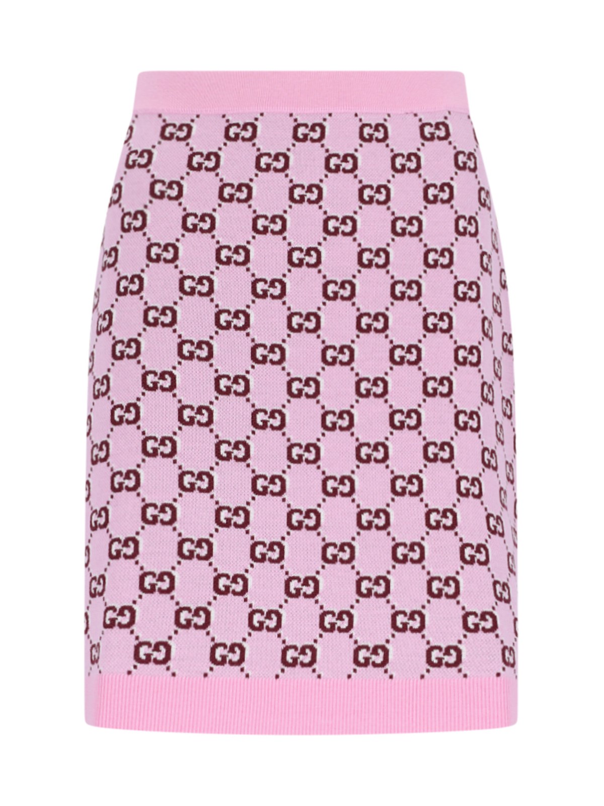 Shop Gucci Mini Skirt "gg Shadow" In Pink