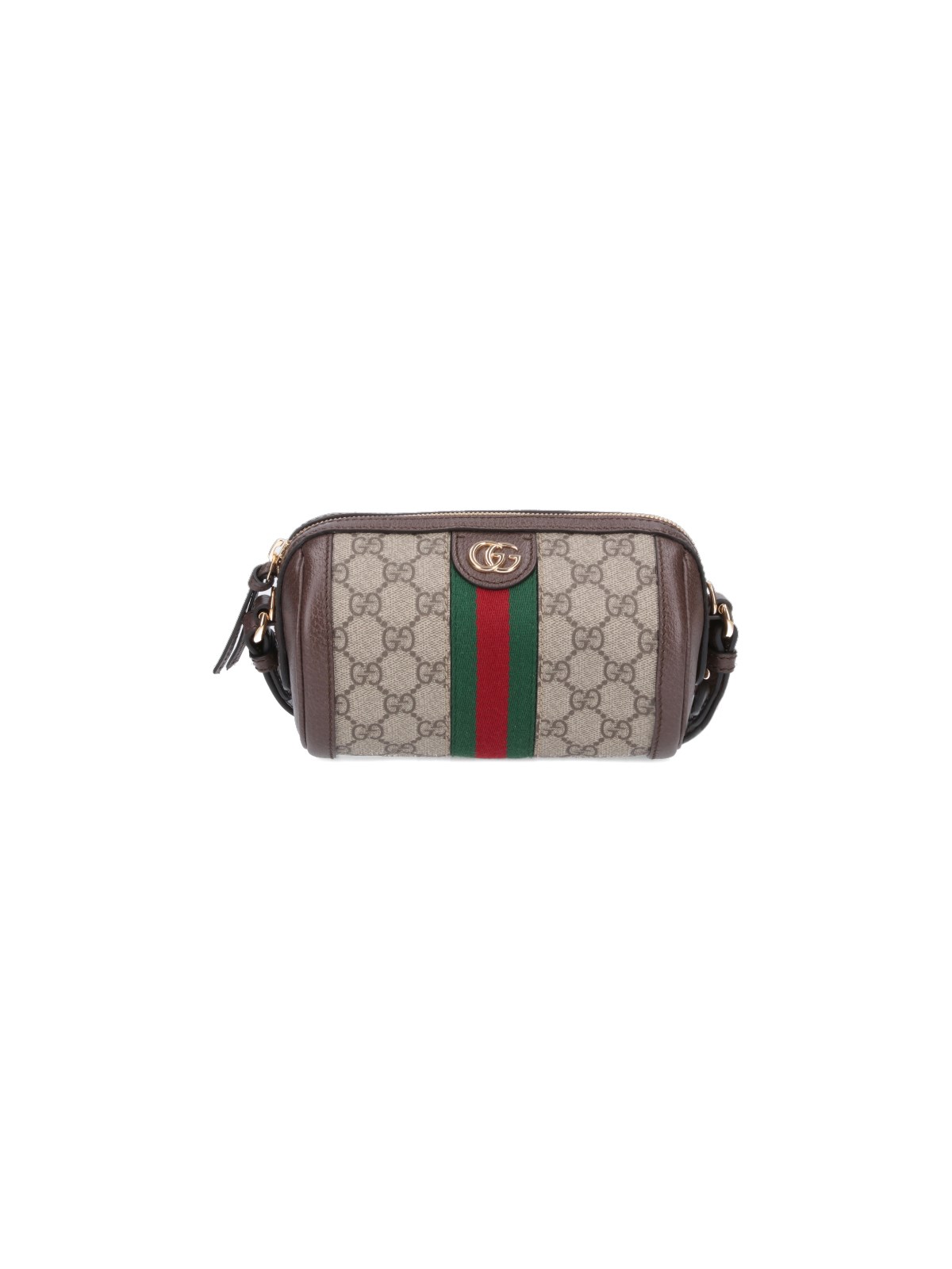 Shop Gucci Mini Bag "ophidia" In Beige