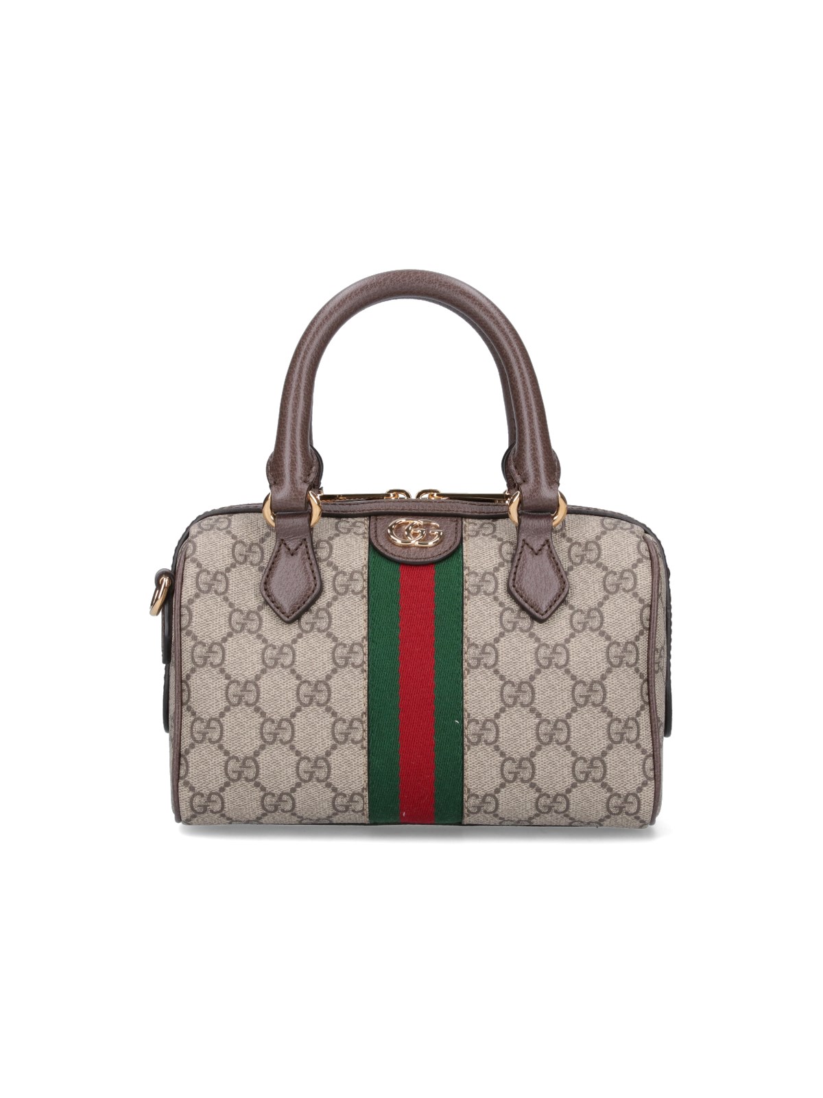 Shop Gucci "ophidia Gg" Mini Bag In Beige