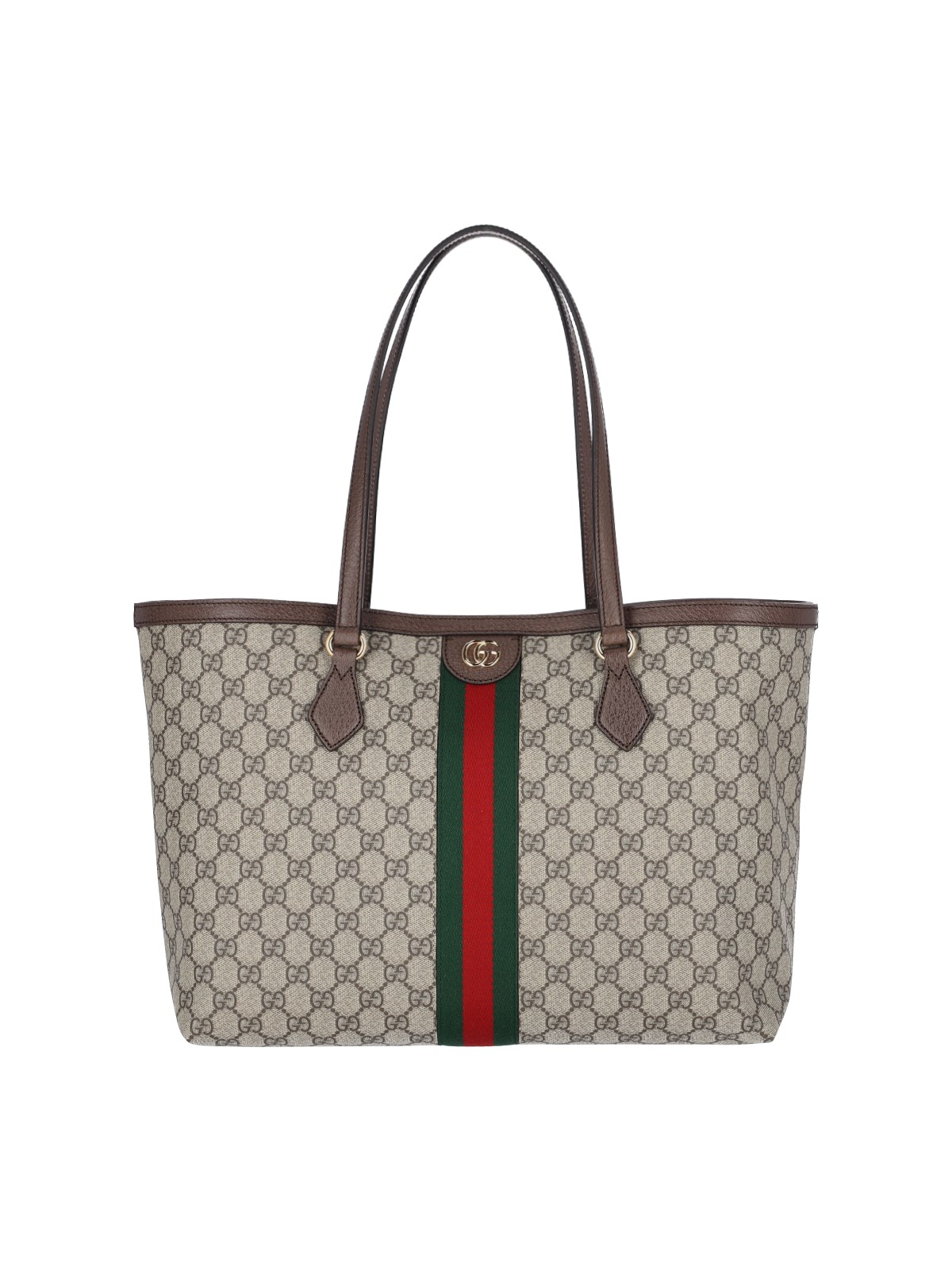 Shop Gucci Medium Tote Bag 'ophidia' In Beige
