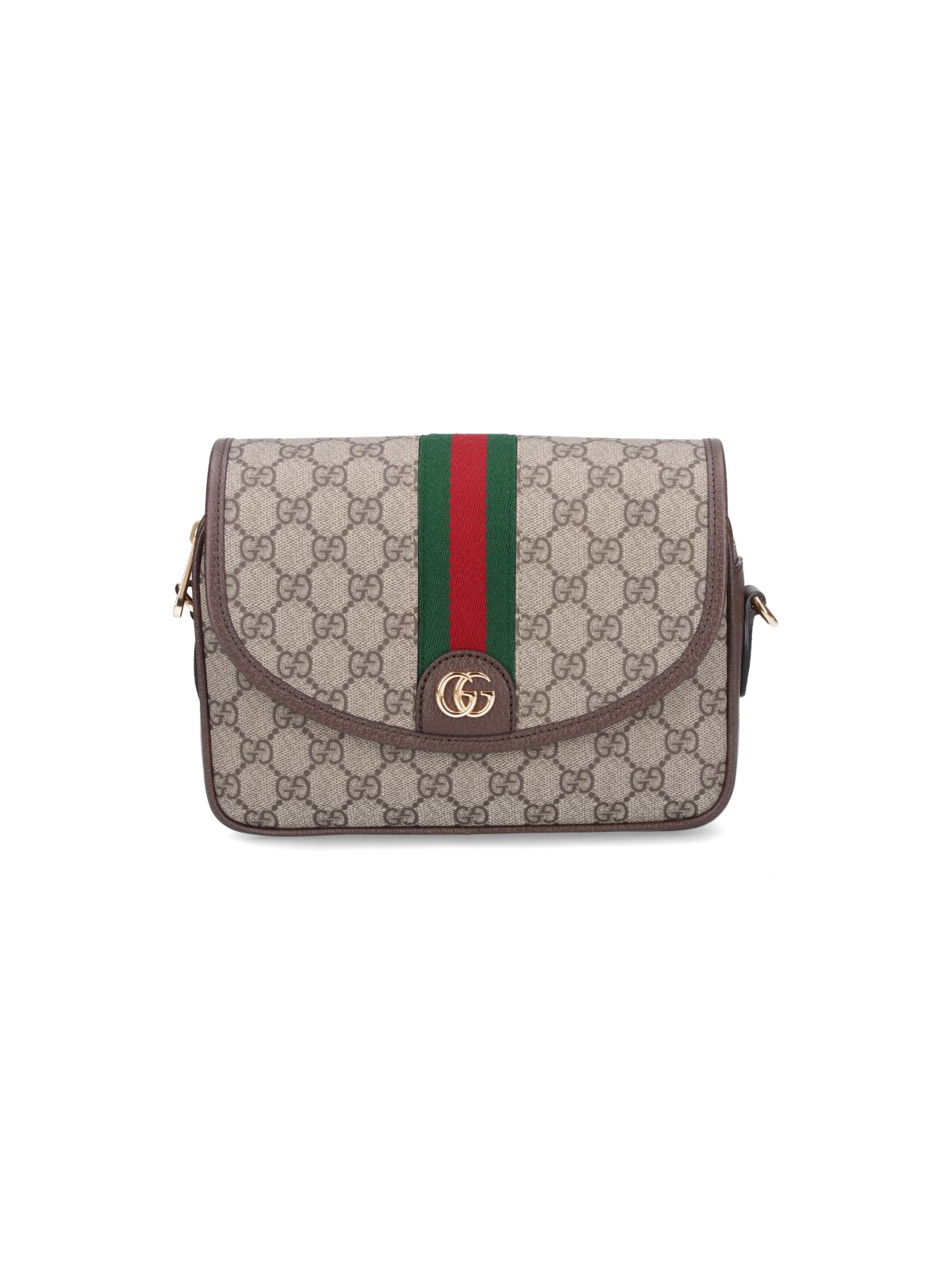 Shop Gucci Mini Shoulder Bag "ophidia" In Beige
