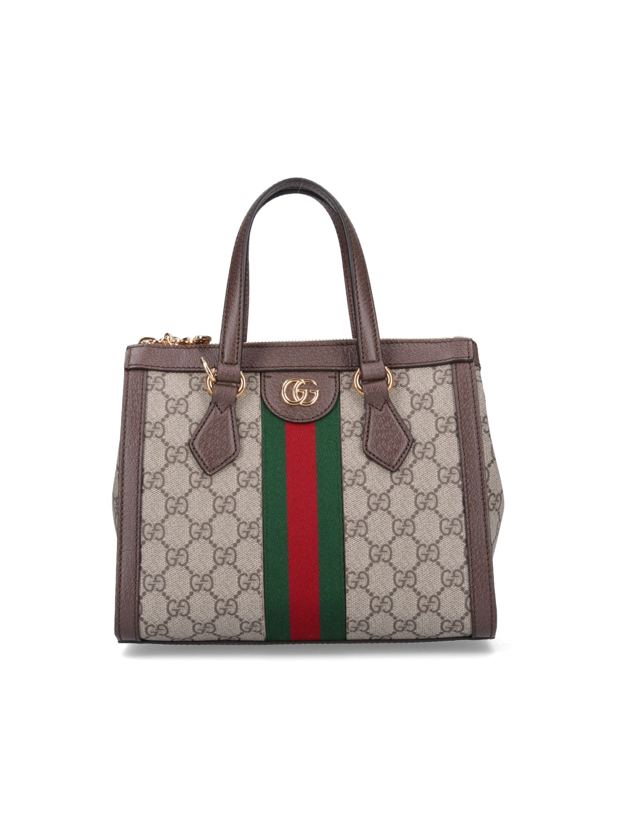 Shop Gucci "ophidia" Shopping Bag In Beige