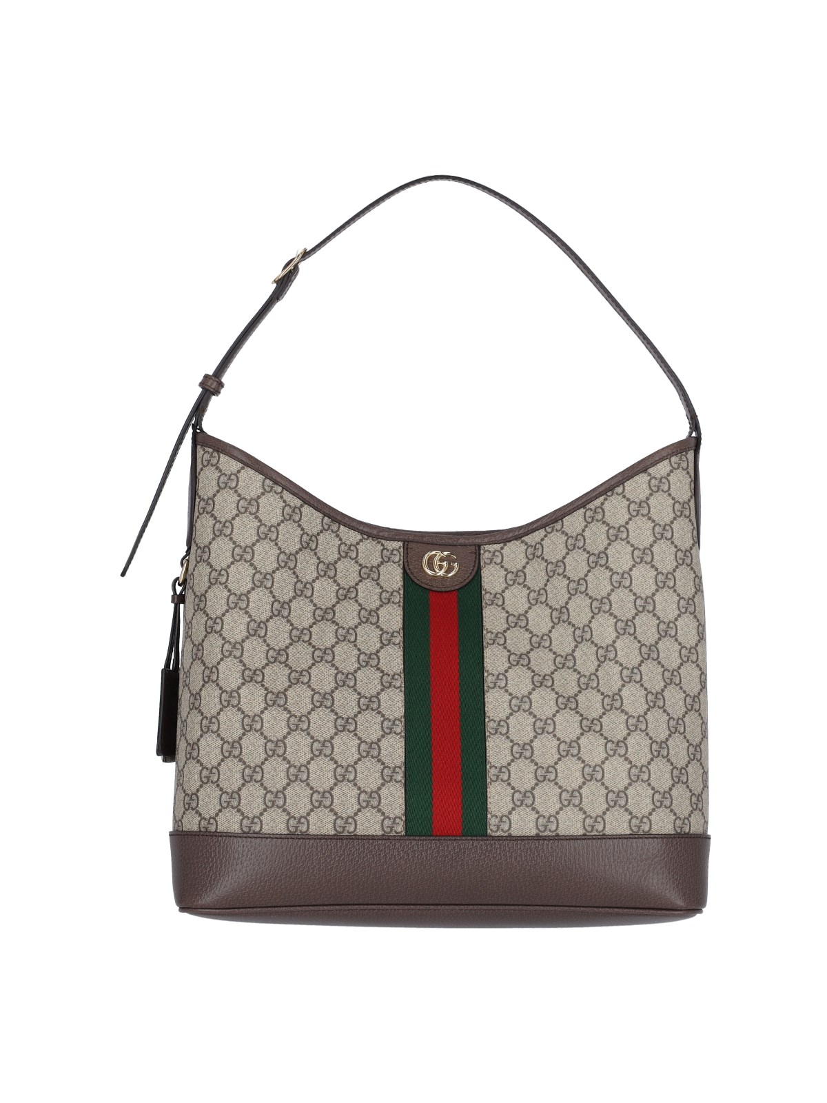 Shop Gucci Medium Shoulder Bag "ophidia Gg" In Beige