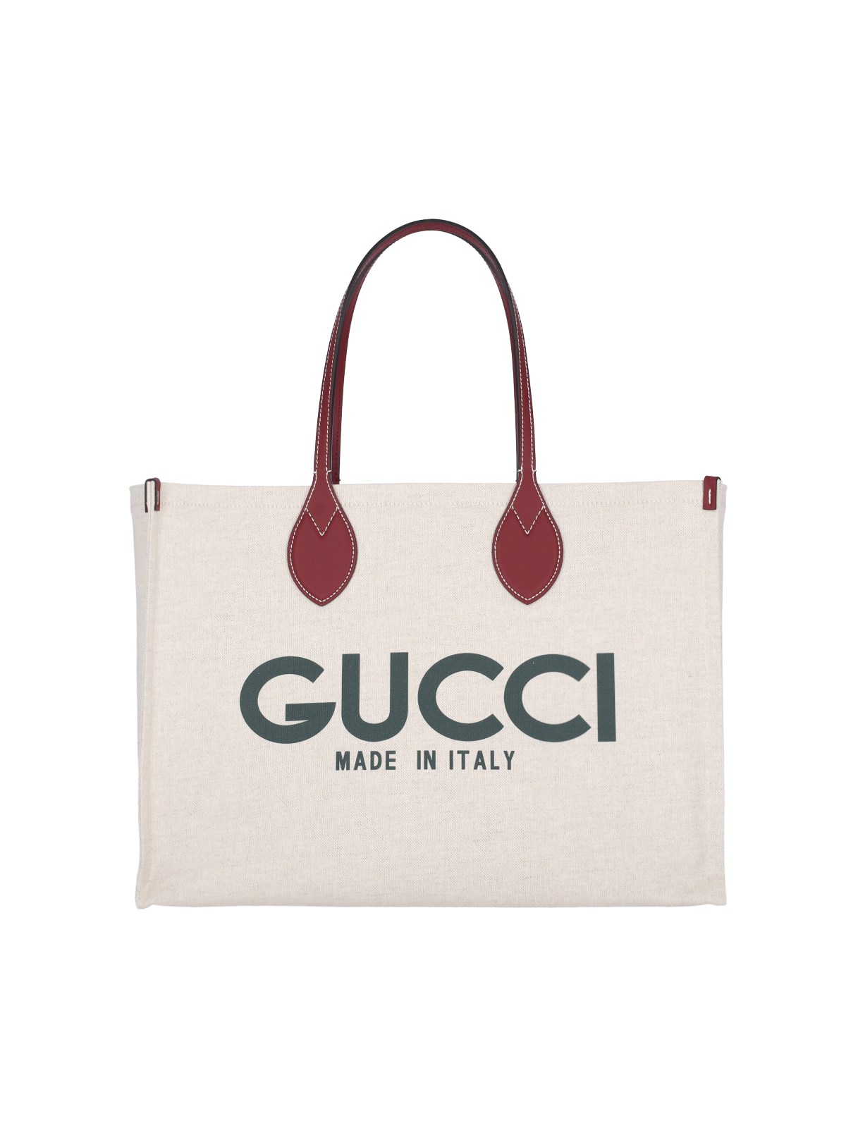 Gucci Printed Tote Bag In Cream