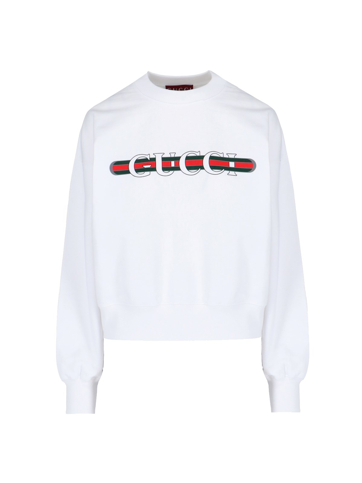 Gucci Logo Crewneck Sweatshirt In White