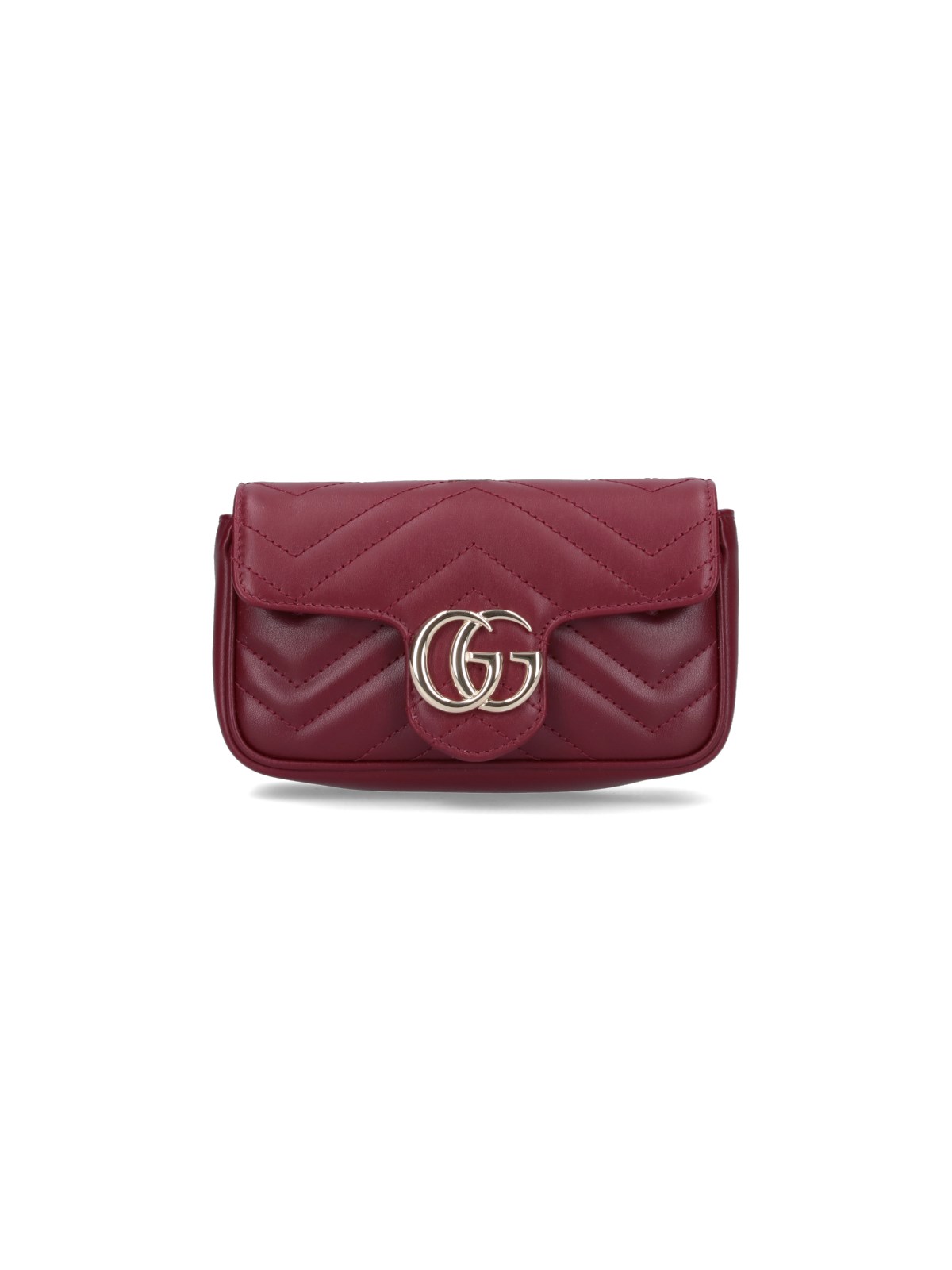 Gucci "gg Marmont" Mini Shoulder Bag In Red