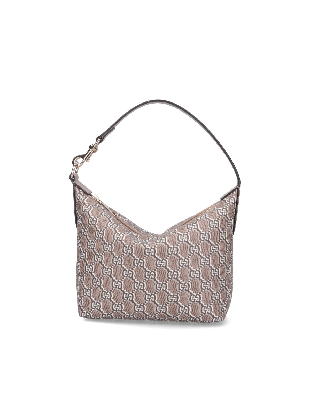 Shop Gucci 'monogram' Shoulder Bag In Taupe