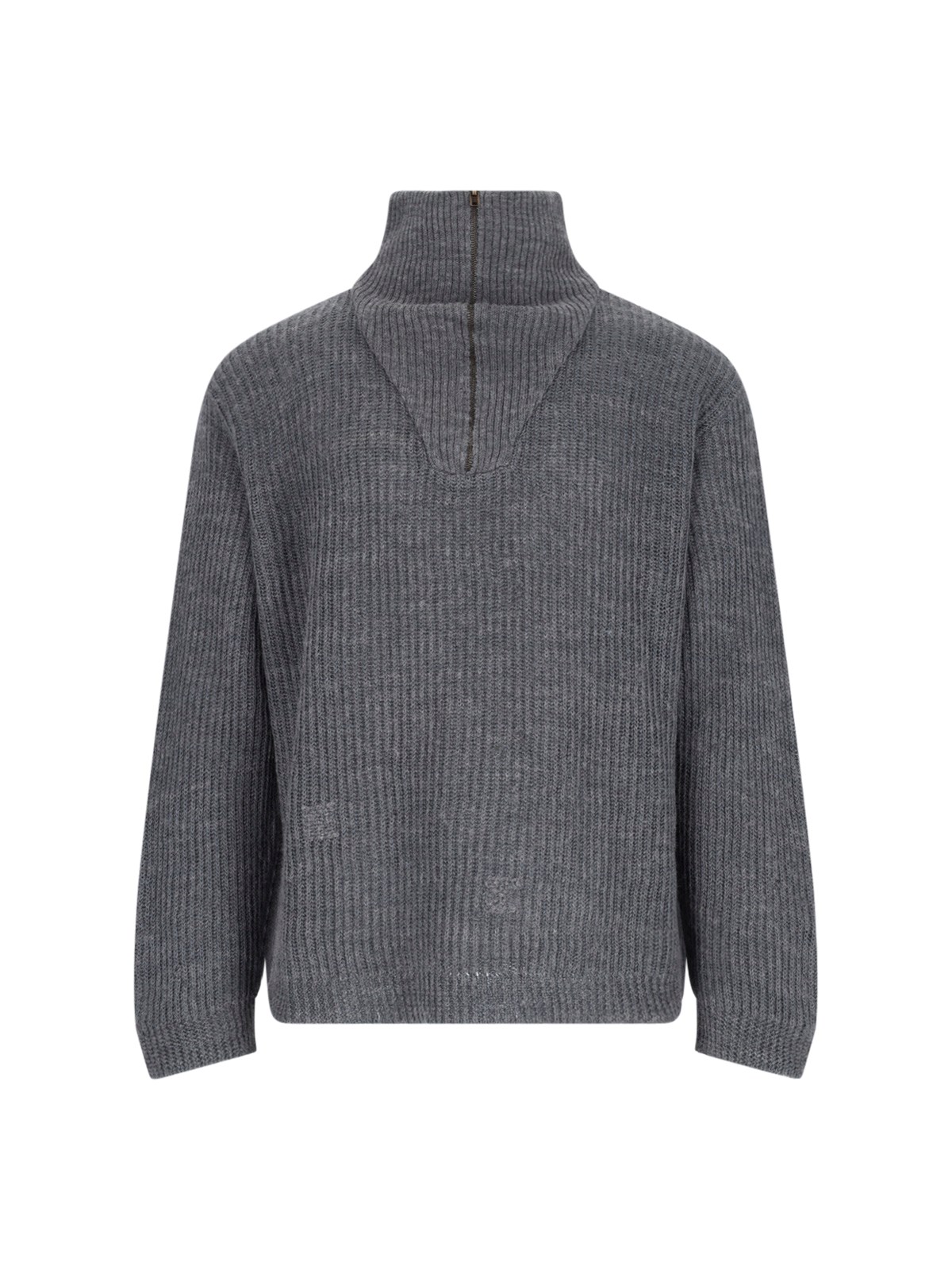 Shop Maison Margiela Wool Pullover In Gray