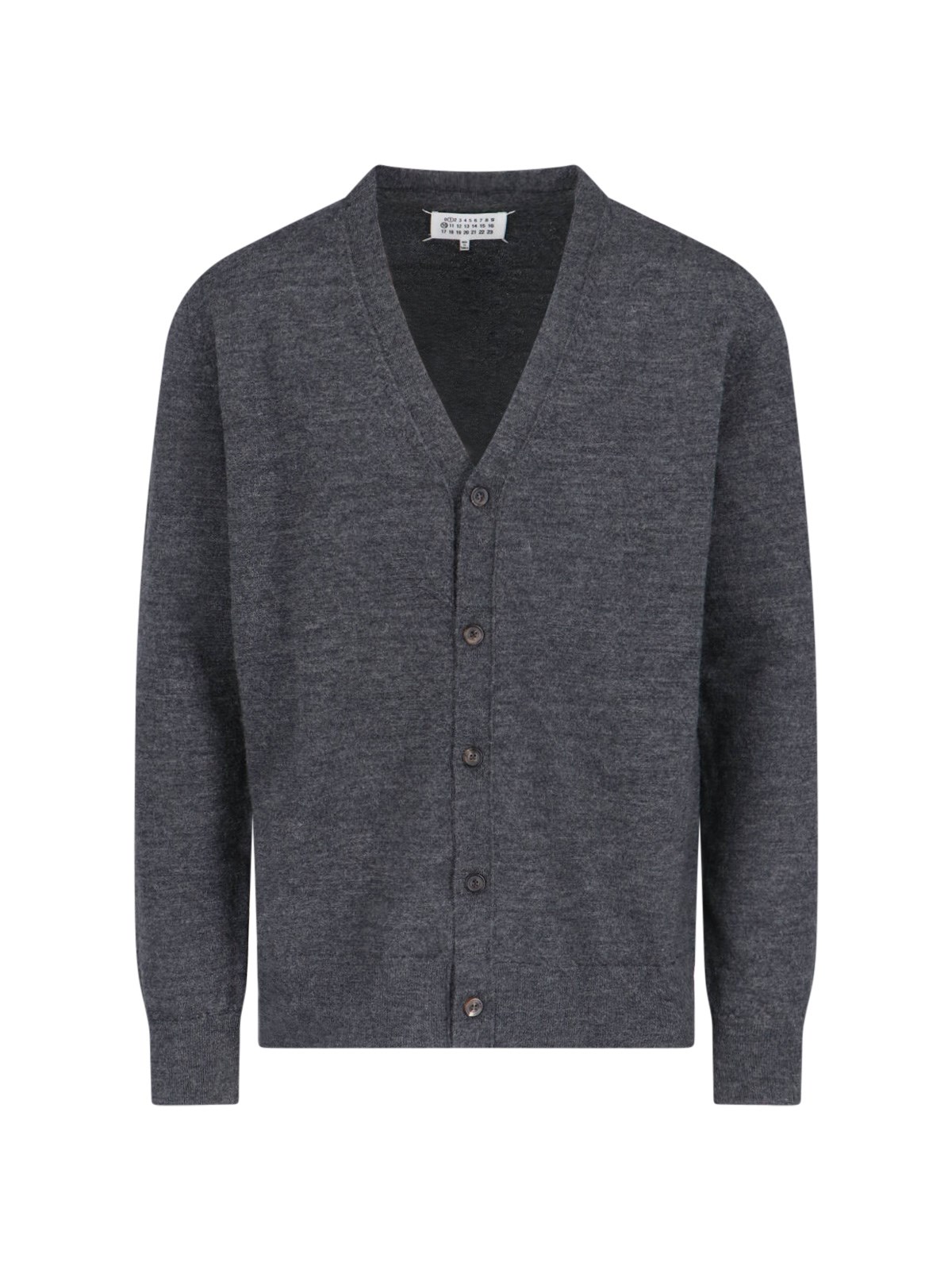 Shop Maison Margiela V-neck Cardigan In Gray