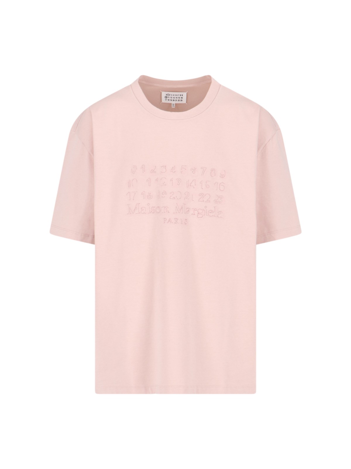 Shop Maison Margiela Logo Embroidery T-shirt In Pink