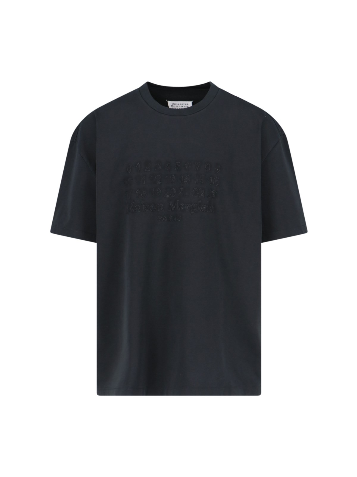 Shop Maison Margiela Logo Embroidery T-shirt In Black  