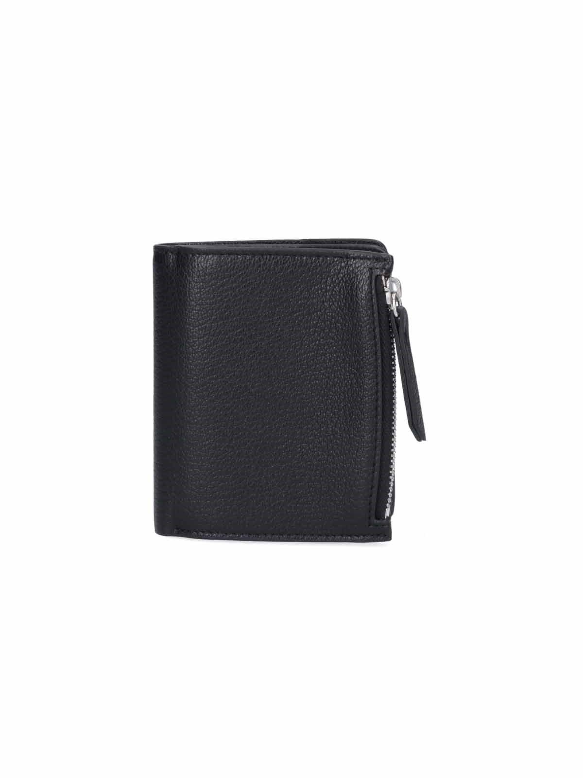 Shop Maison Margiela Leather Wallet In Black  