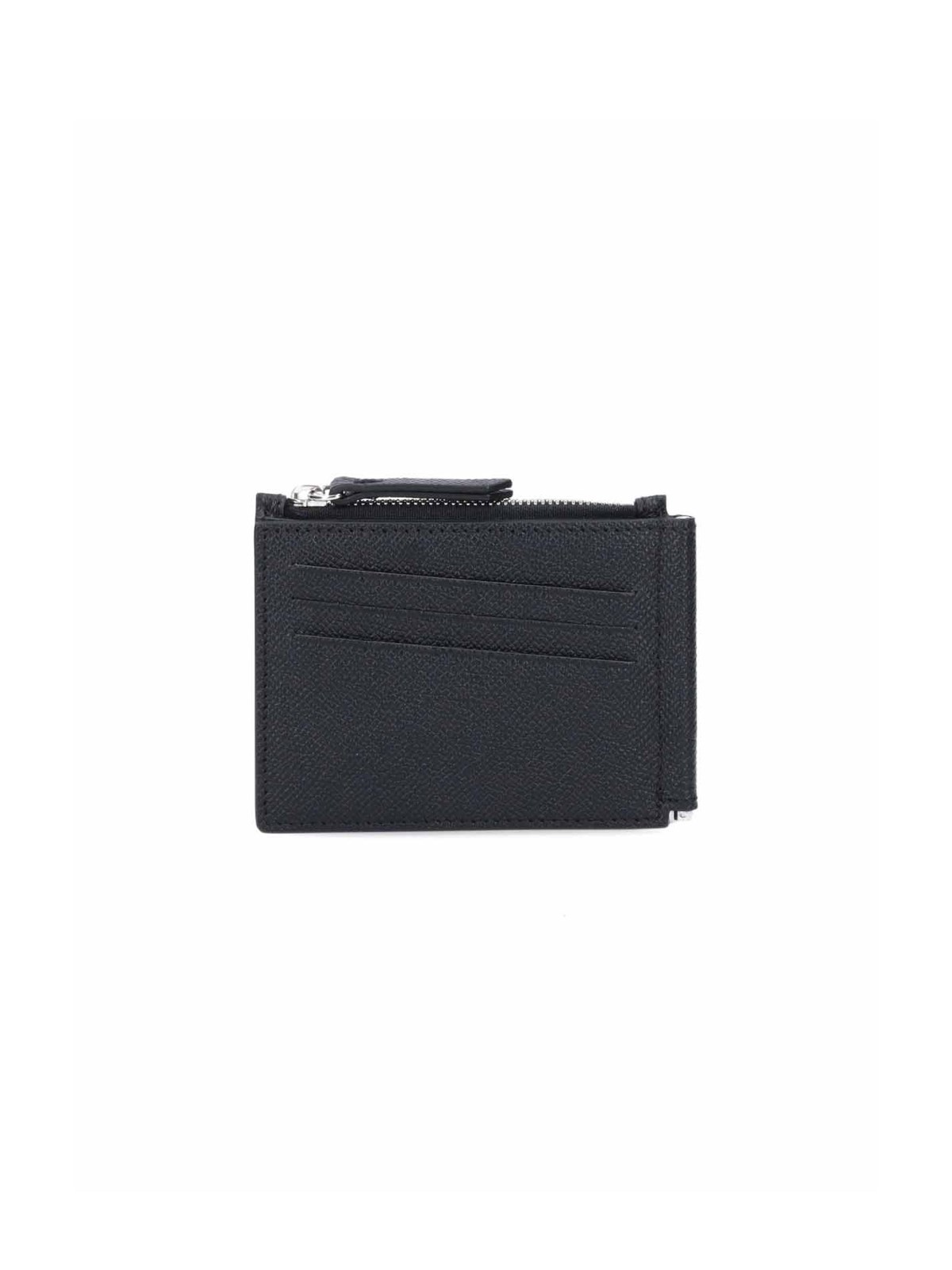 Shop Maison Margiela Money Clip Wallet In Black  