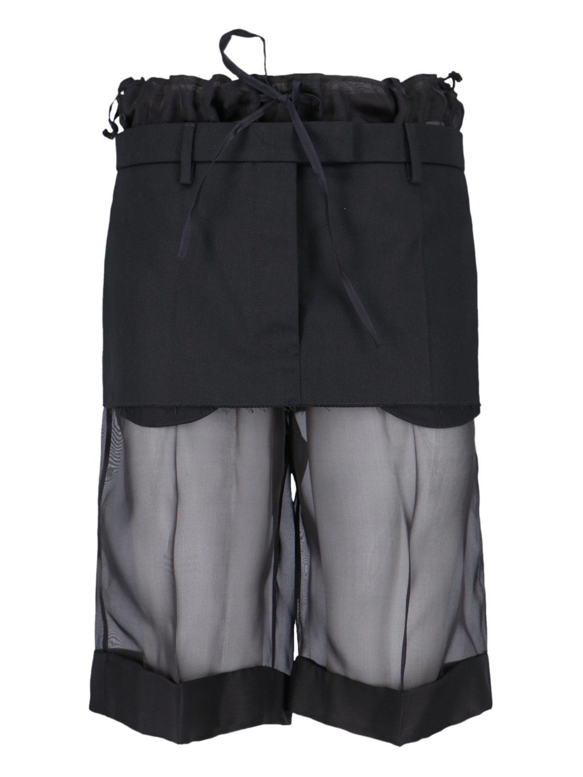 Shop Maison Margiela Panel Mini Pant Skirt In Black  