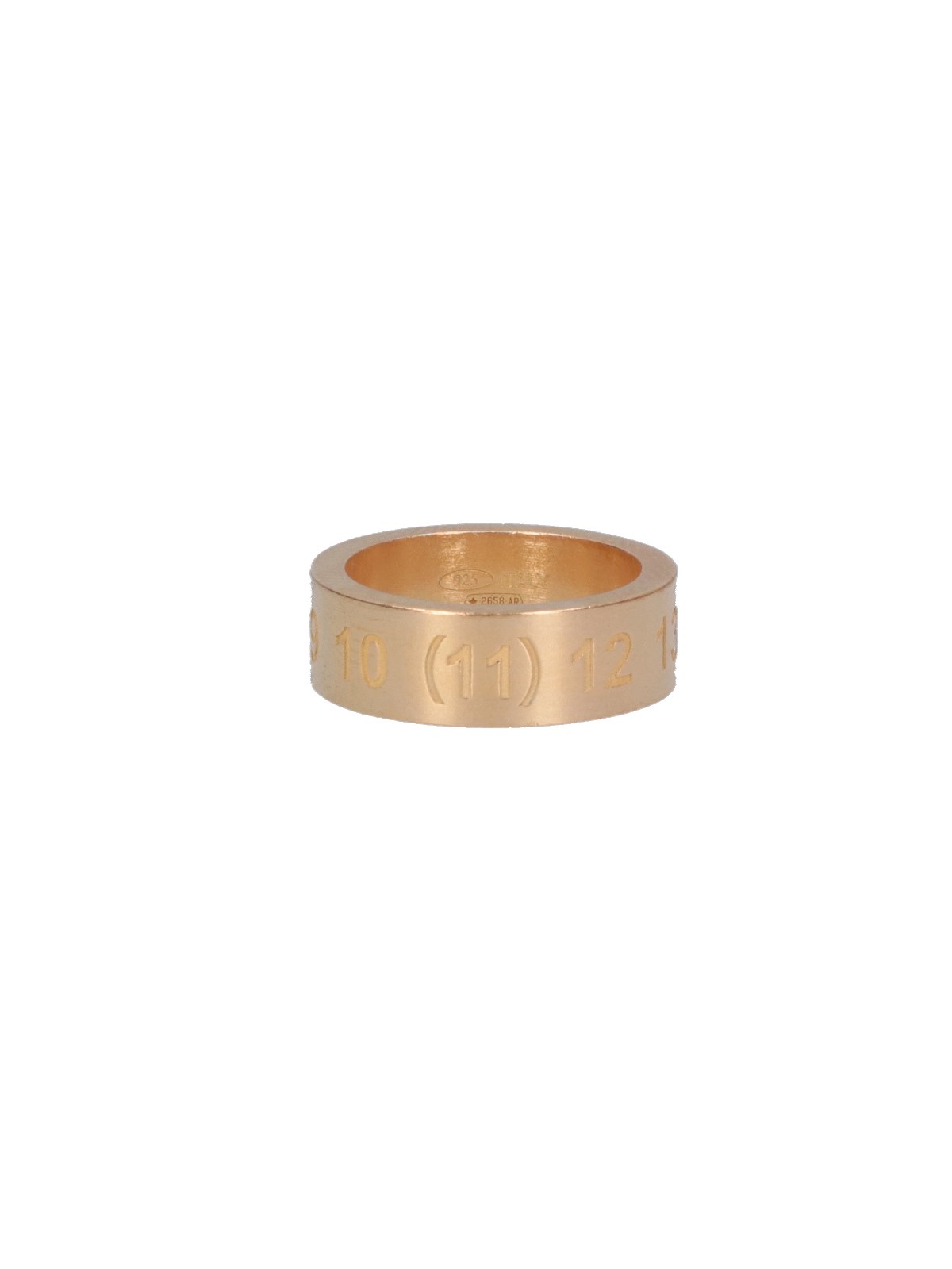 Shop Maison Margiela Engraved Ring In Gold