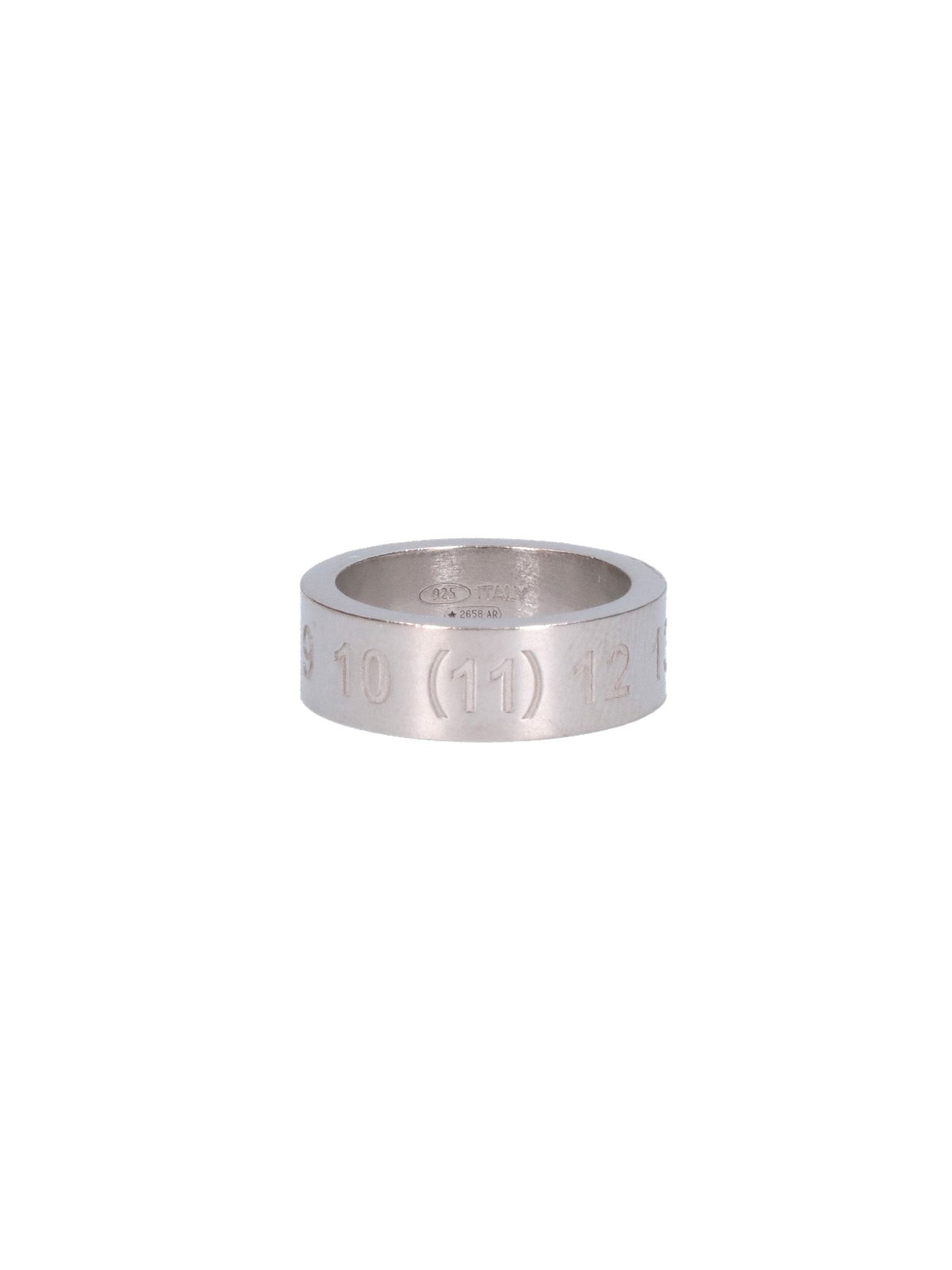 Maison Margiela Numerical Logo Ring In Metallic