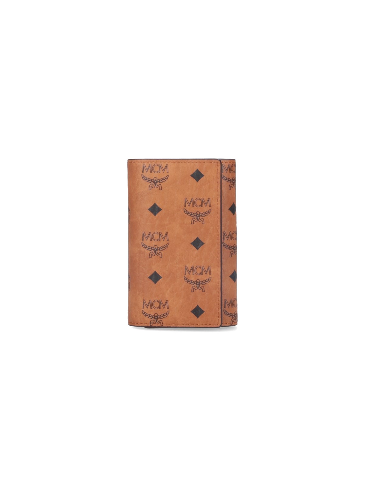 Shop Mcm "himmel" Fold Keyring In Brown